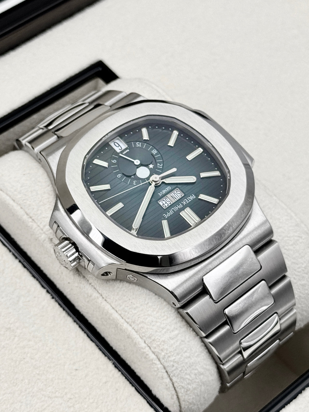 2024 Patek Philippe Nautilus Moonphase 40.5mm 5726/1A-014 Stainless Steel Blue Dial - MyWatchLLC