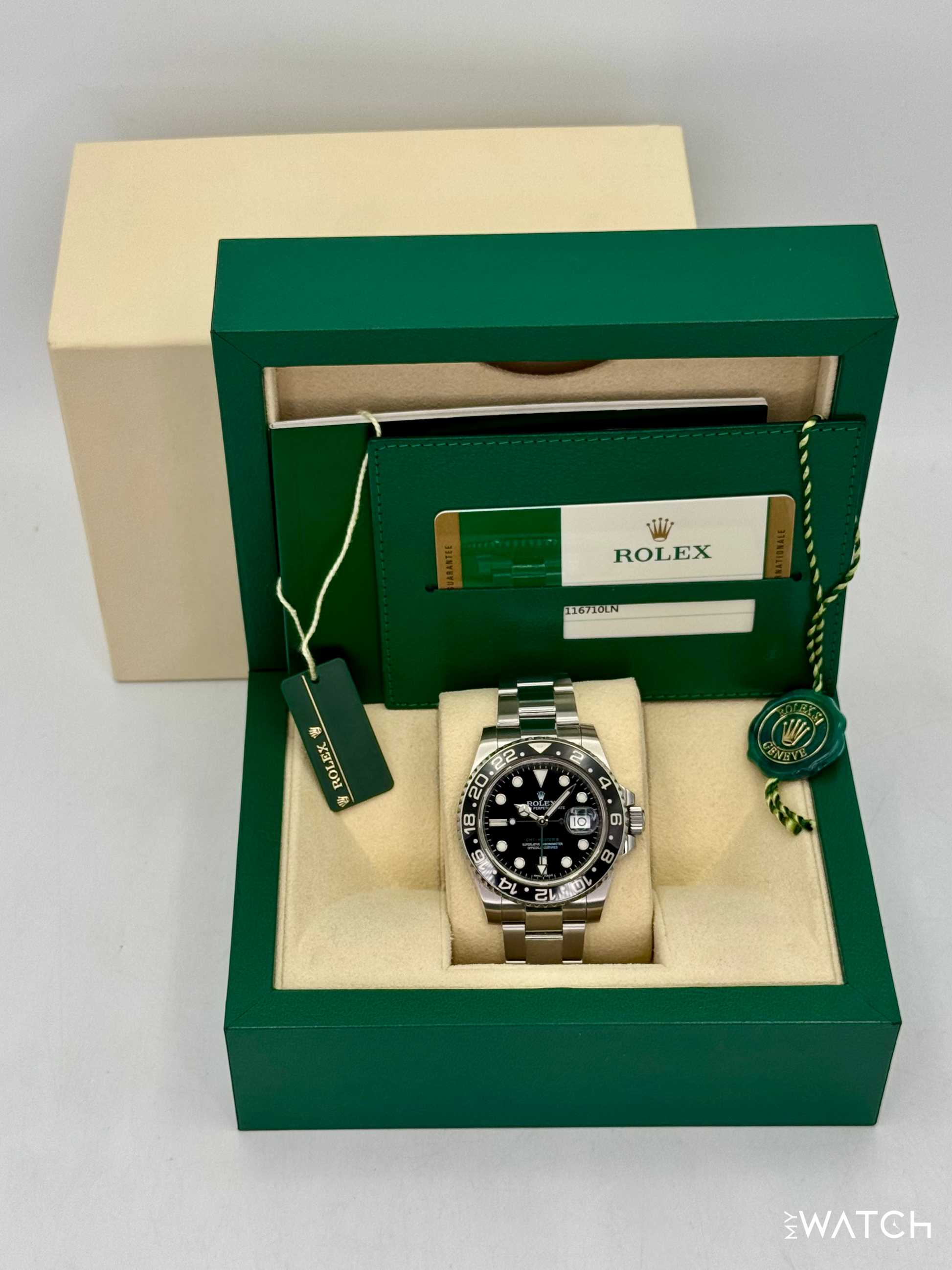 2016 Rolex GMT-Master II 40mm 116710LN Stainless Steel Black Dial - MyWatchLLC