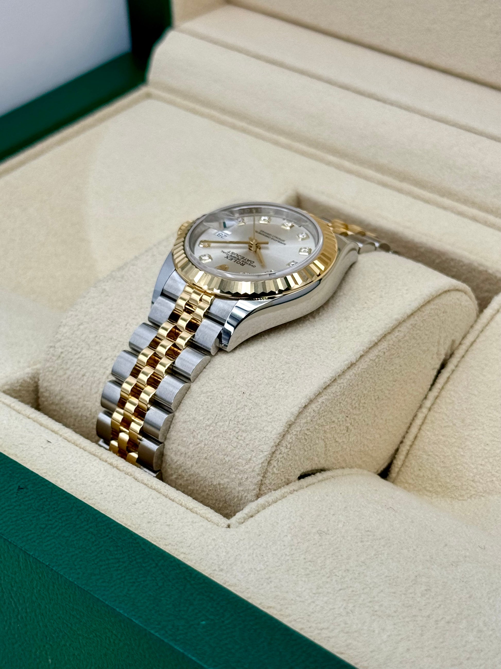 NEW 2024 Rolex Lady Datejust 28mm 279173 Jubilee Silver Diamond Dial - MyWatchLLC