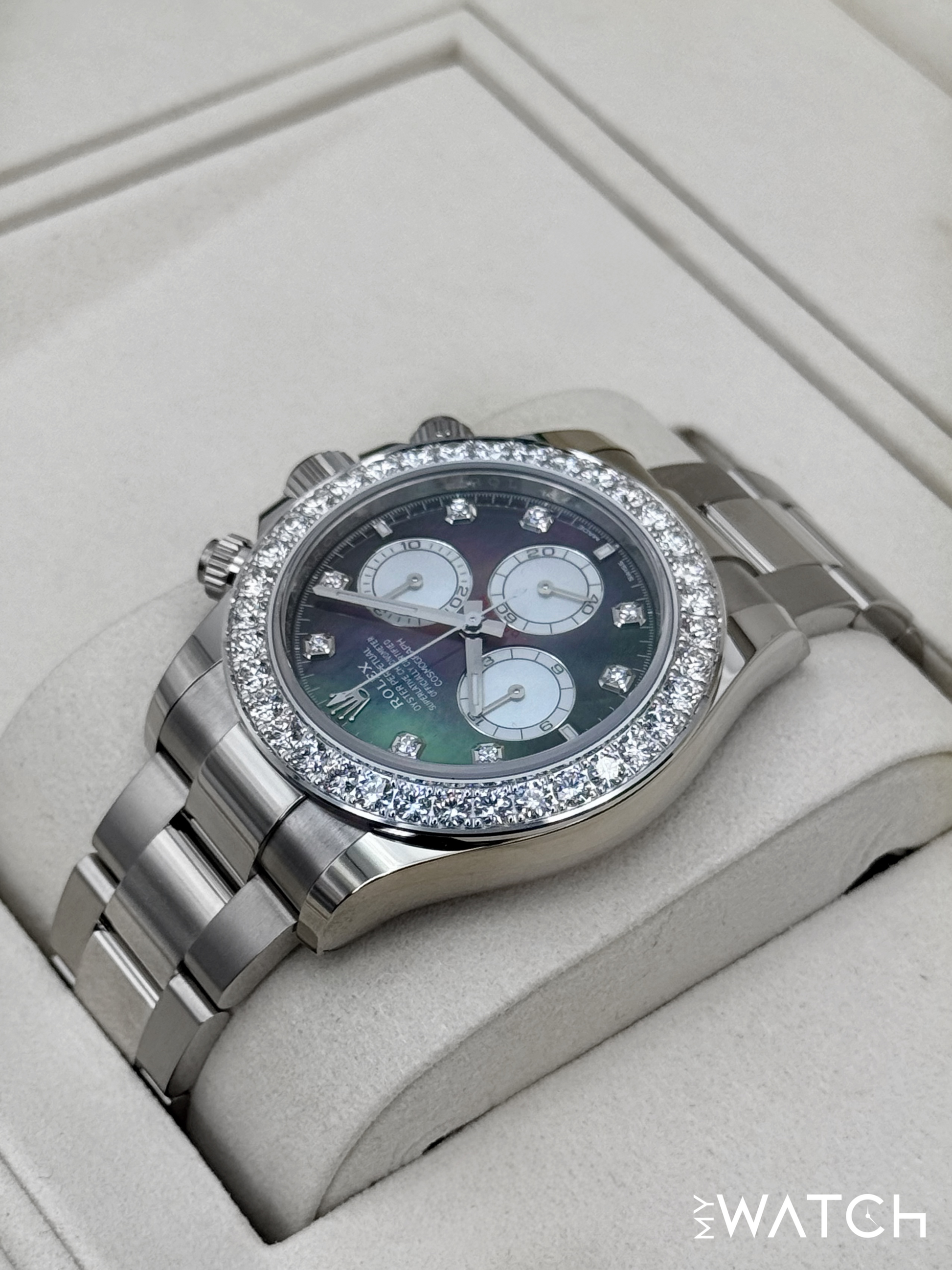NEW 2025 Rolex Daytona 40mm 126579RBR Mother of Pearl Diamond Dial - MyWatchLLC