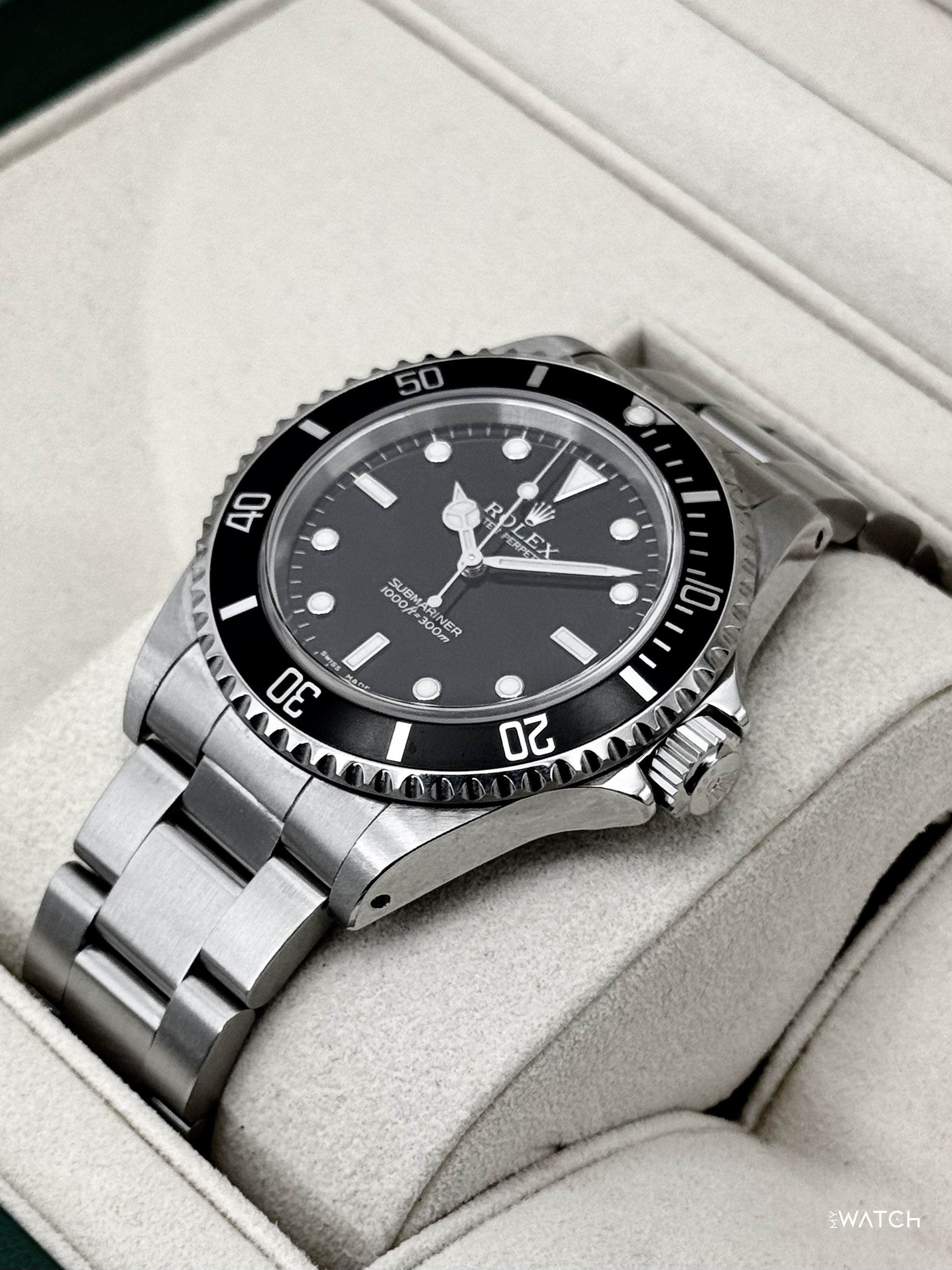 2006 Rolex Submariner 40mm 14060M Stainless Steel Two-Liner Black Dial - MyWatchLLC