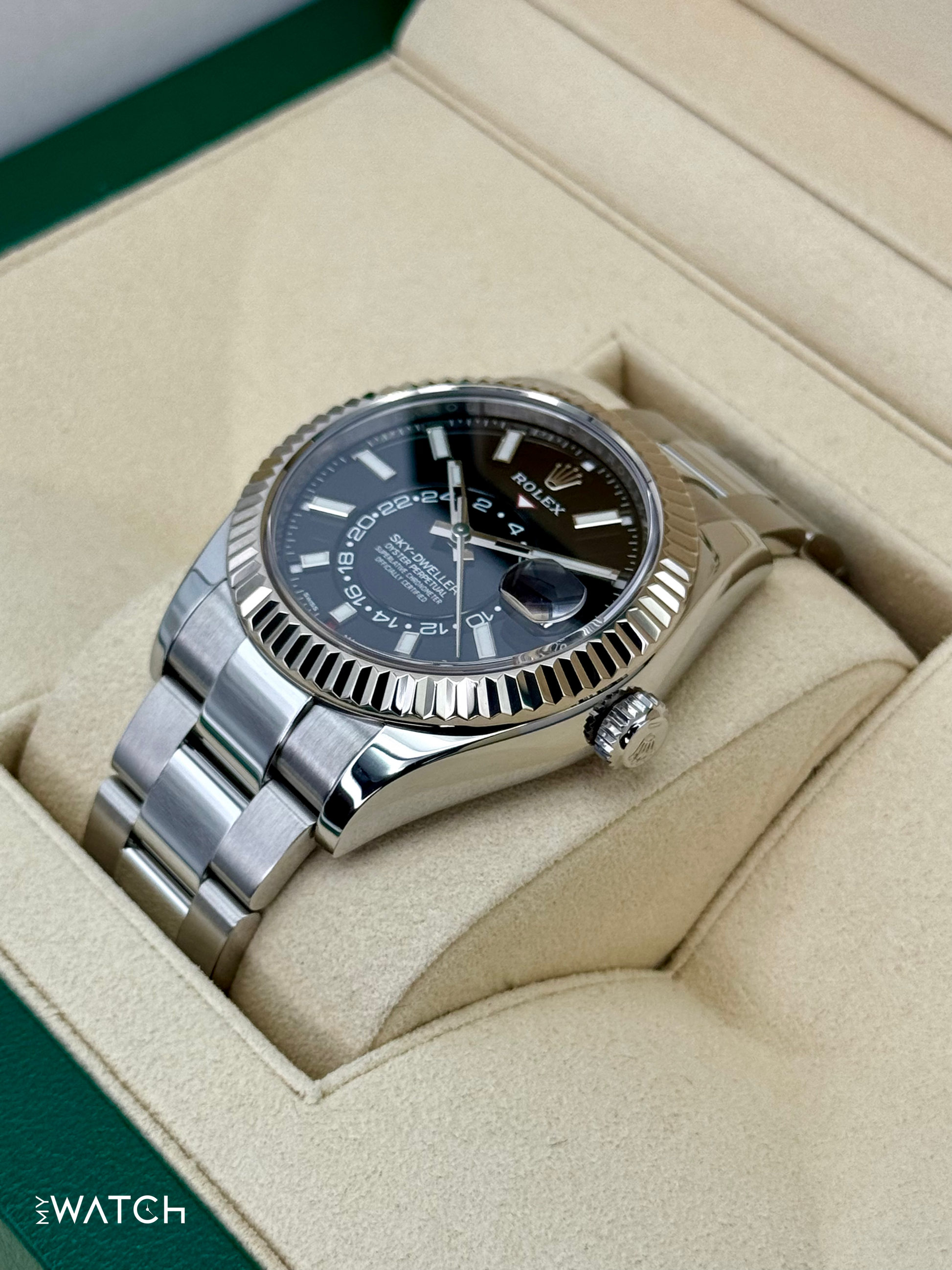 2019 Rolex Sky-Dweller 42mm 326934 Oyster Black Dial - MyWatchLLC