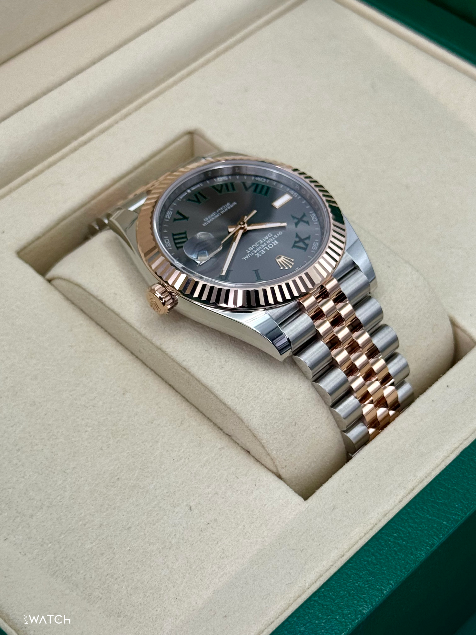 NEW 2025 Rolex Datejust 41mm 126331 Two-Tone Jubilee Wimbledon Dial (STICKERED) - MyWatchLLC