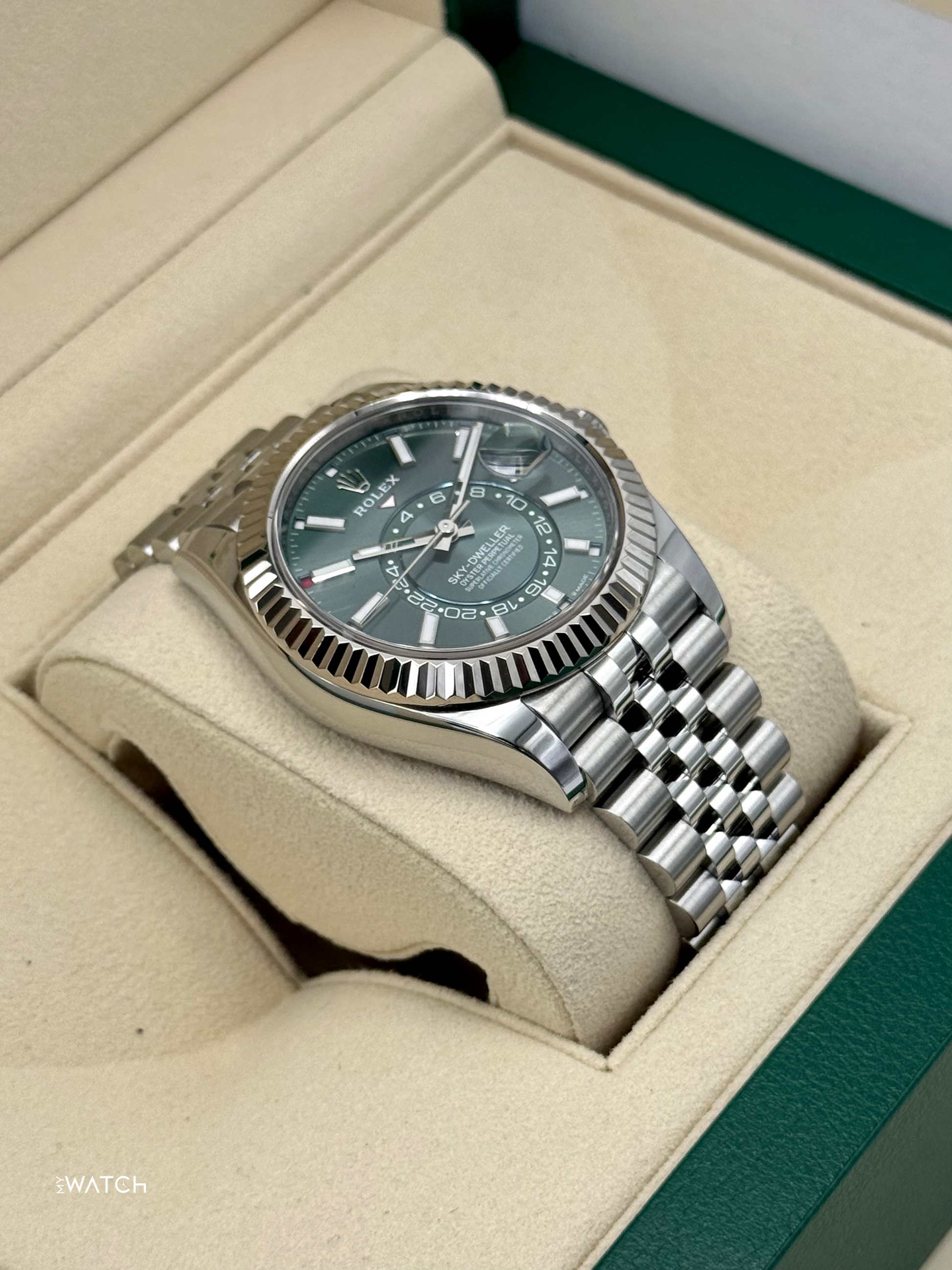 2025 Rolex Sky-Dweller 42mm 336934 Jubilee Green Dial - MyWatchLLC