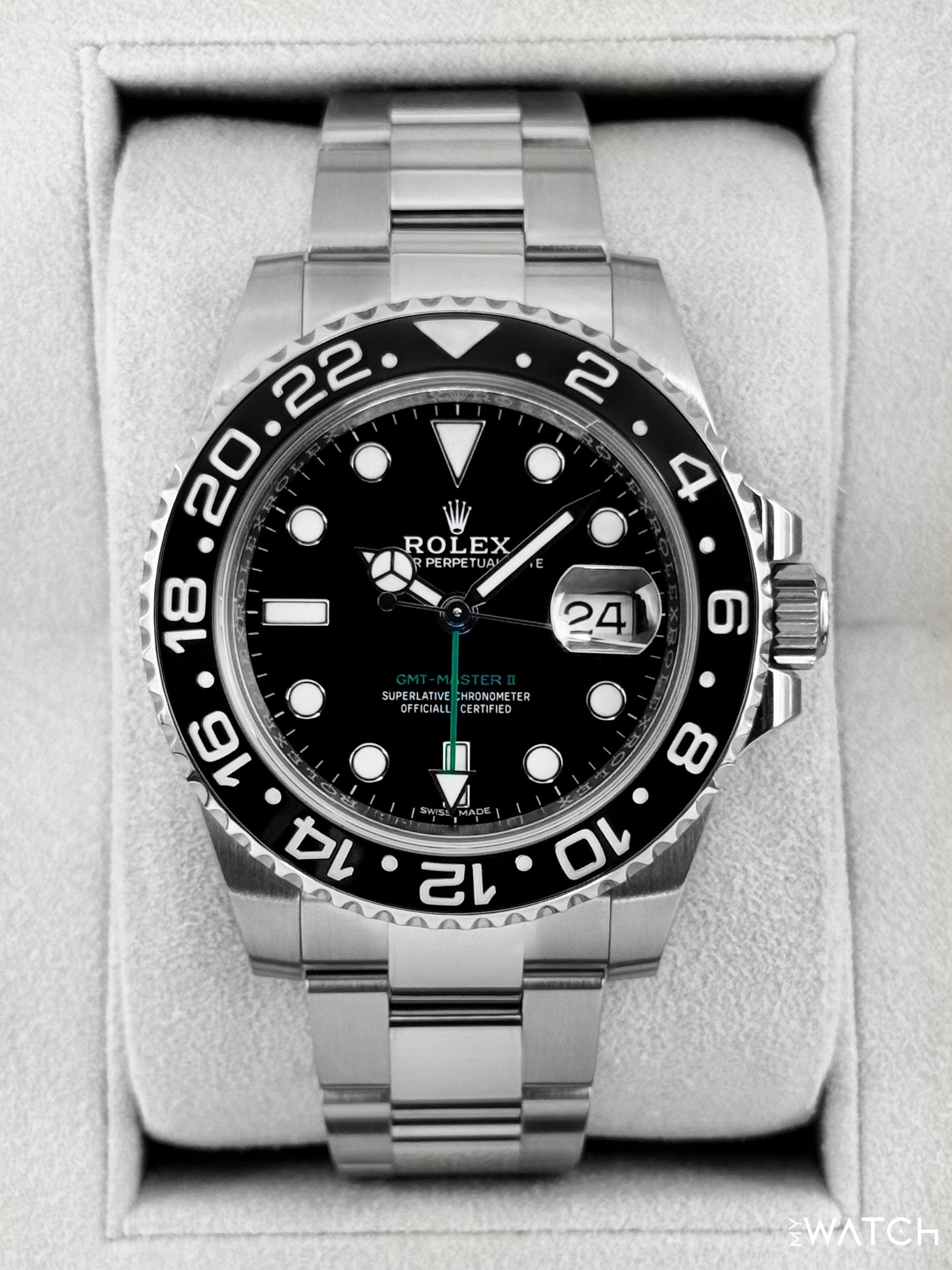 2018 Rolex GMT-Master II 40mm 116710LN Stainless Steel Black Dial - MyWatchLLC