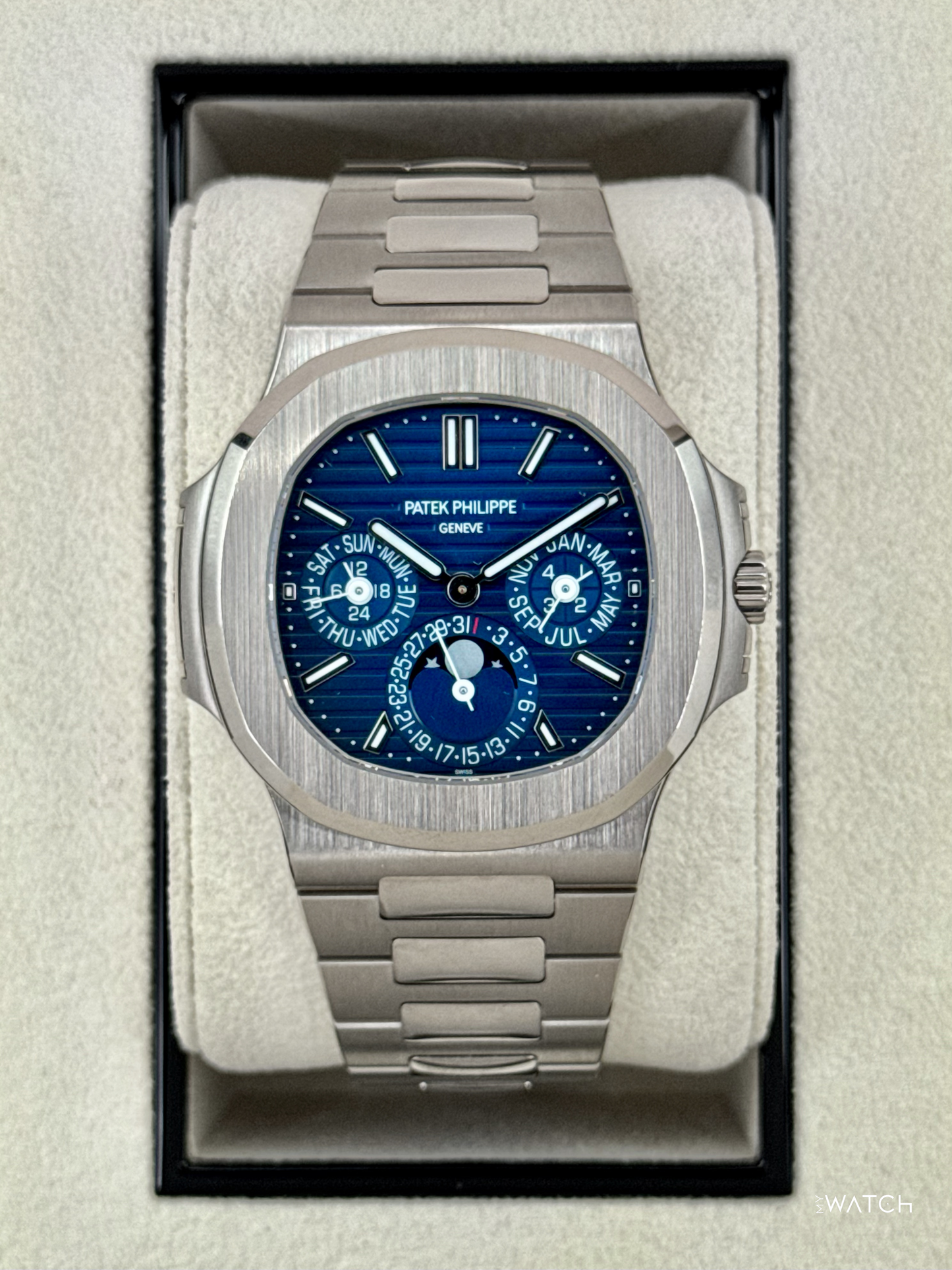 2024 Patek Philippe Nautilus Perpetual Calendar 40mm 5740/1G-001 Blue Dial