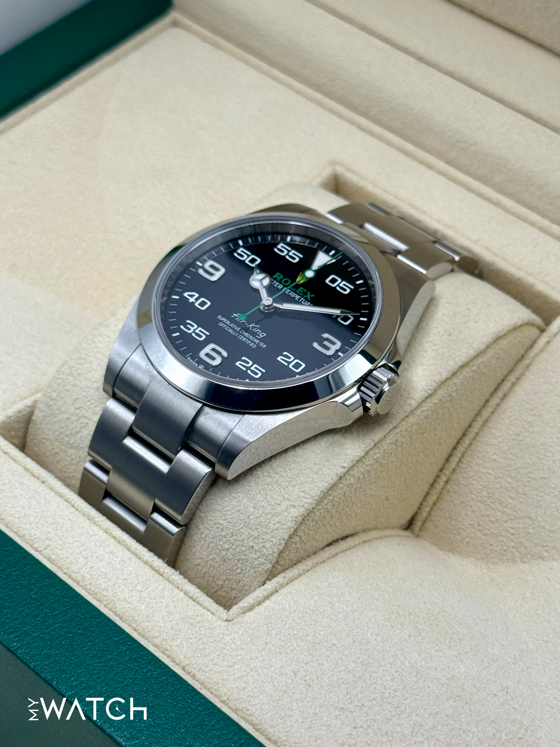 2024 Rolex Air-King 40mm 126900 Stainless Steel Black Dial - MyWatchLLC