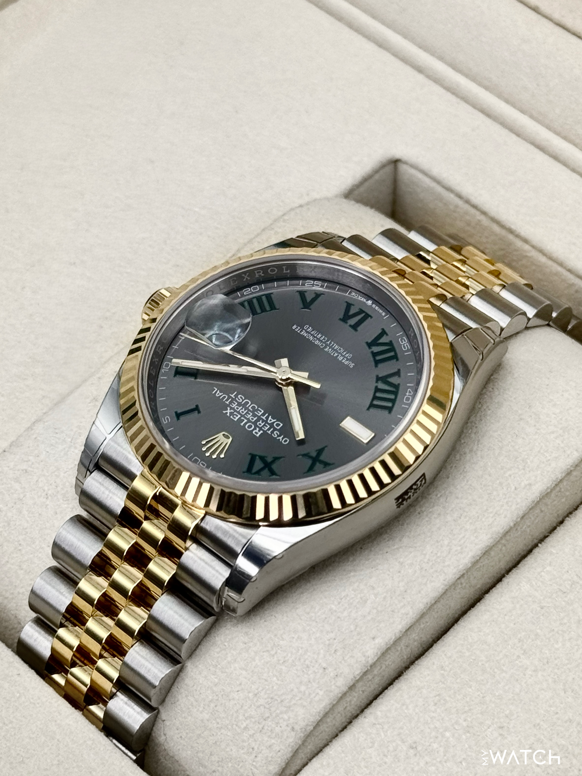 NEW 2026 Rolex Datejust 36mm 126233 Two-Tone Jubilee Wimbledon Dial (STICKERED) - MyWatchLLC