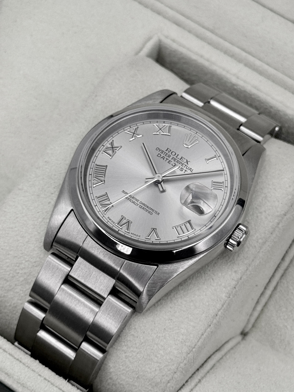 2004 Rolex Datejust 36mm 16200 Stainless Steel Oyster Silver Dial - MyWatchLLC