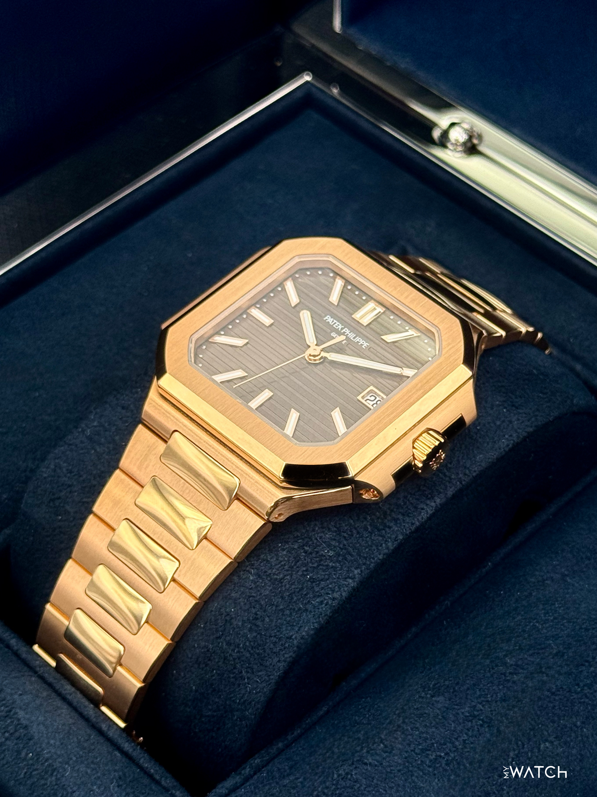 2025 Patek Philippe Cubitus 40mm 7128 Rose Gold Sunburst Brown Dial - MyWatchLLC