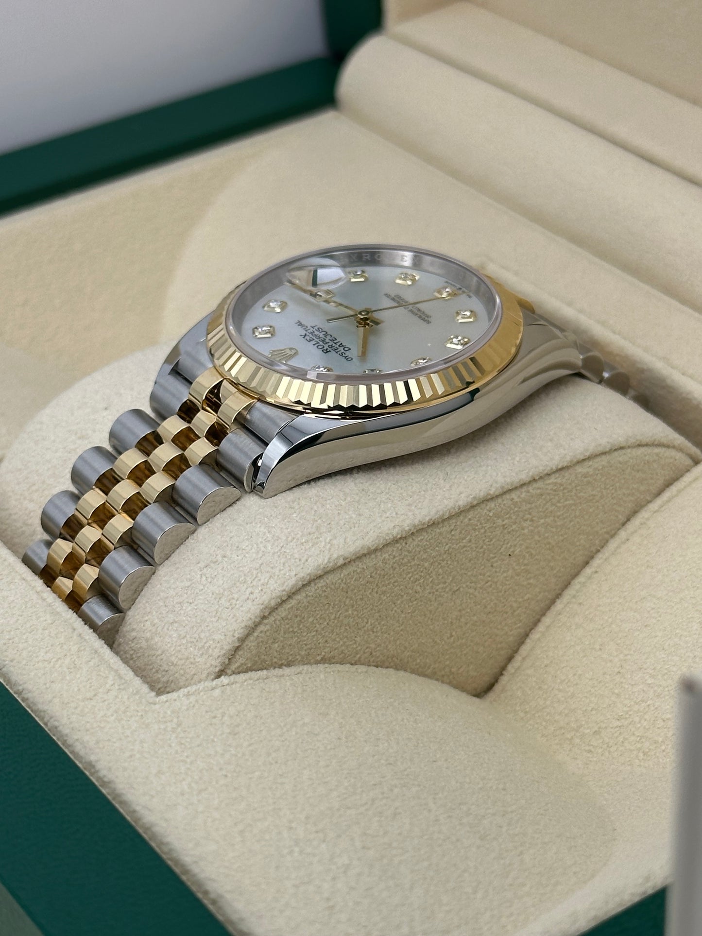 NEW 2023 Rolex Datejust 36mm 126233 Mother of Pearl Diamond Dial - MyWatchLLC