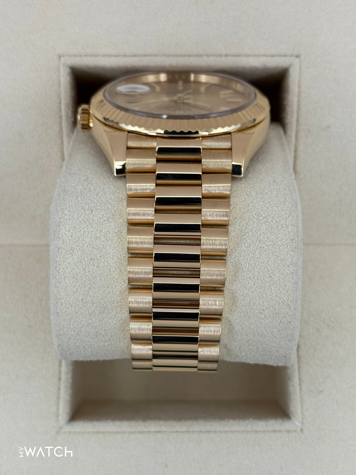2022 Rolex Day-Date 40mm 228238 18kt Yellow Gold Champagne Dial