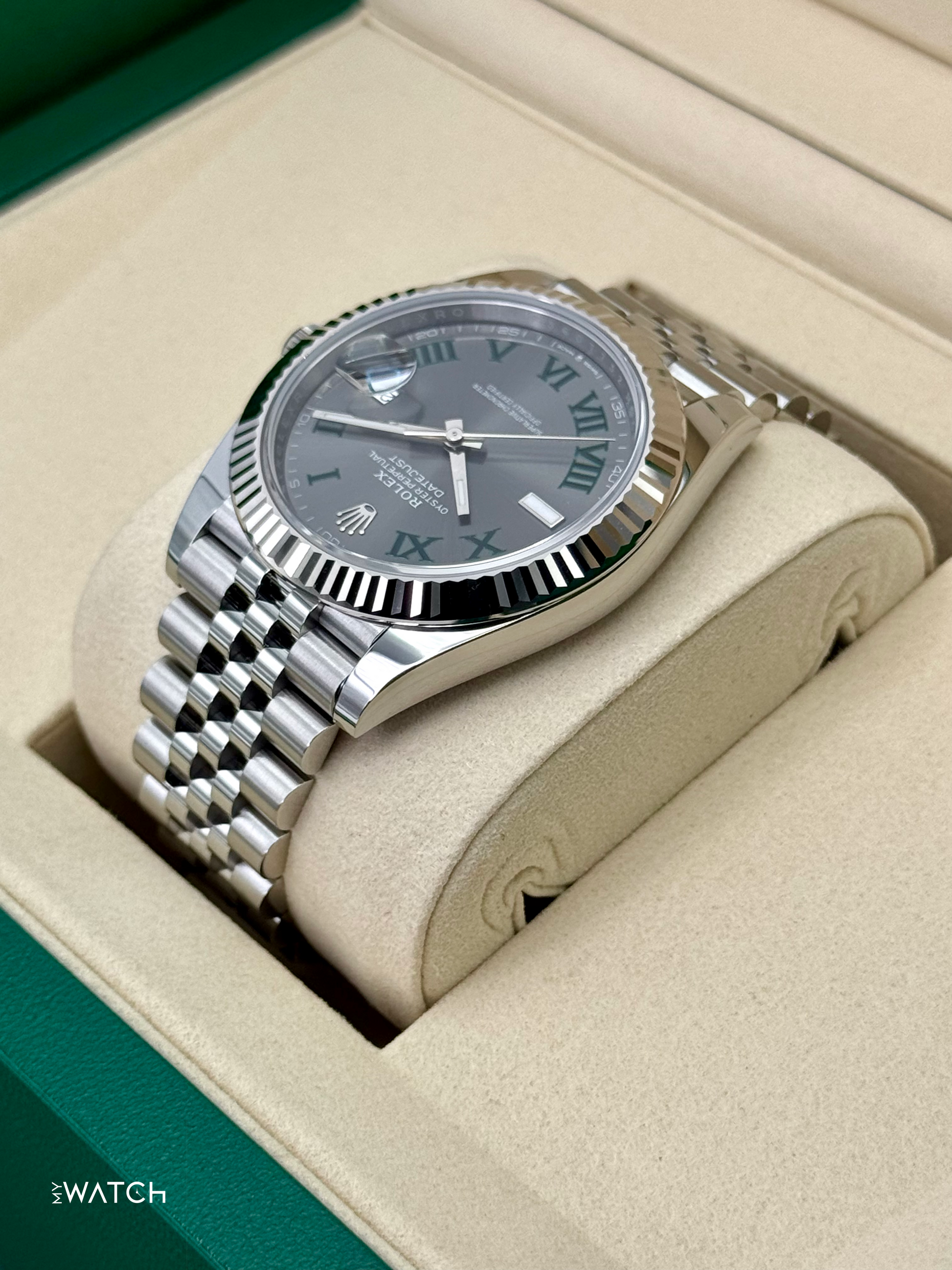 NEW 2025 Rolex Datejust 41mm 126334 Jubilee Wimbledon Dial - MyWatchLLC