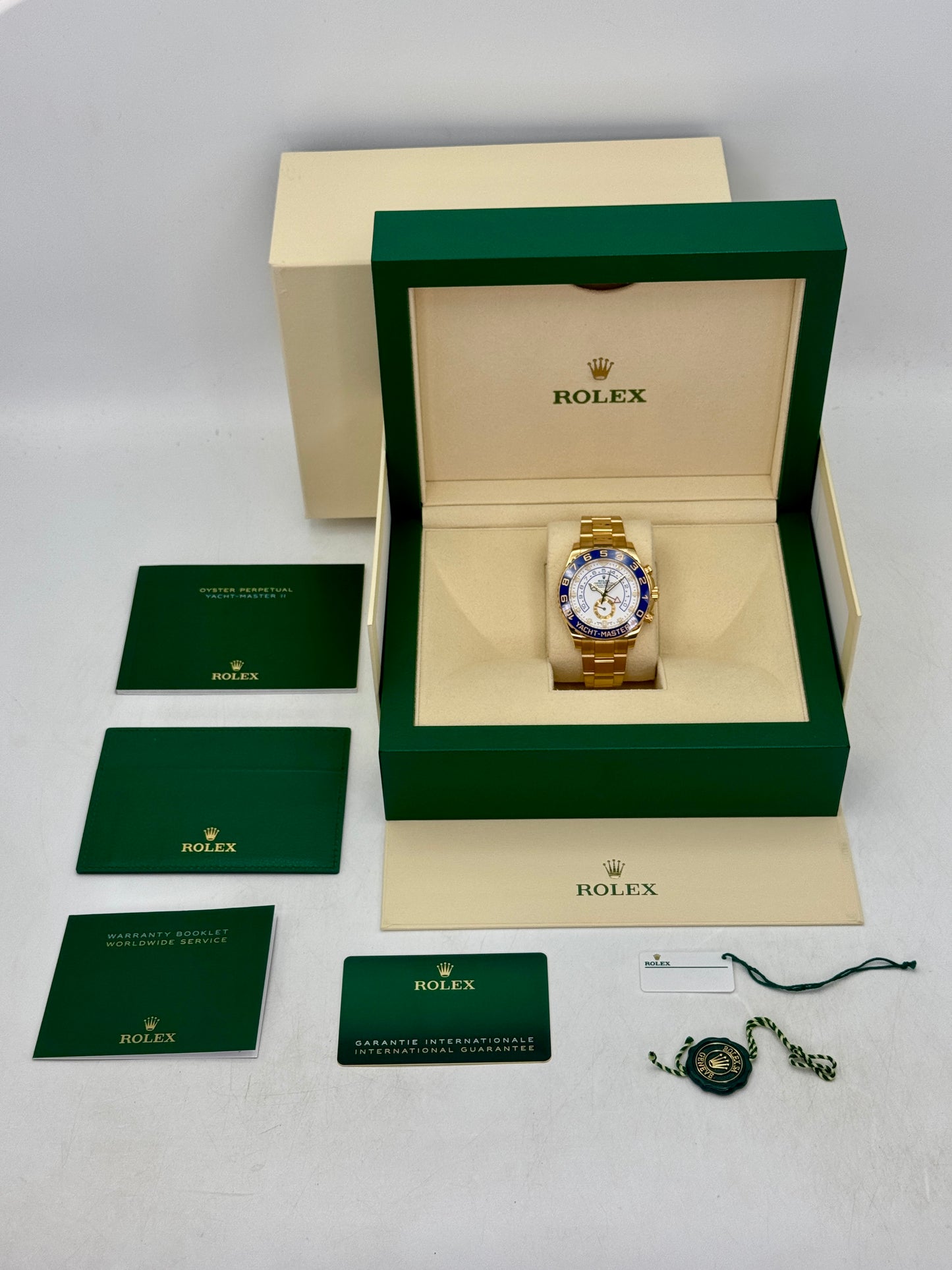 2022 Rolex Yacht-Master II 44mm 116688 18K Yellow Gold White Dial