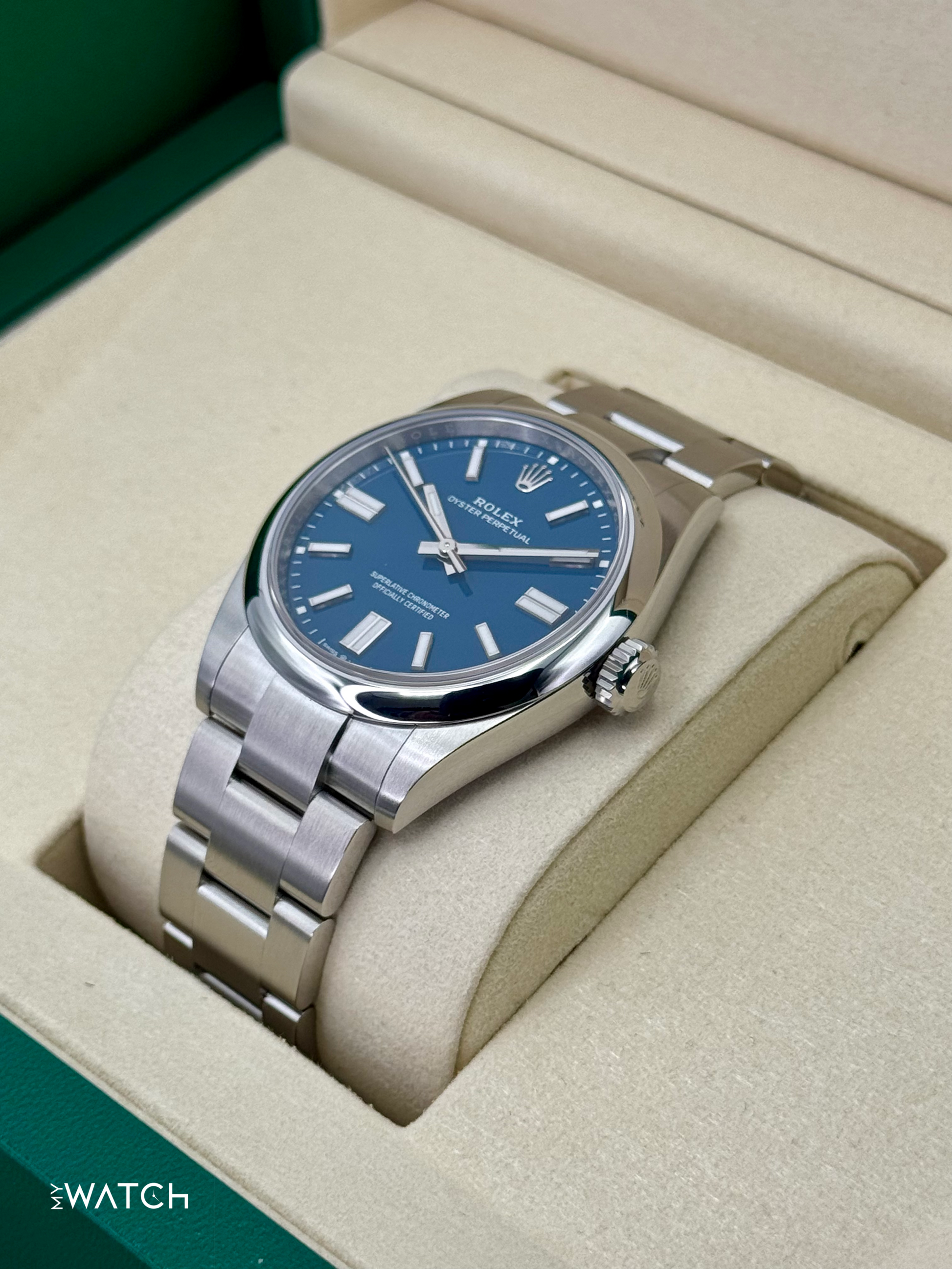 NEW 2025 Rolex Oyster Perpetual 41mm 134300 Med Blue Dial - MyWatchLLC