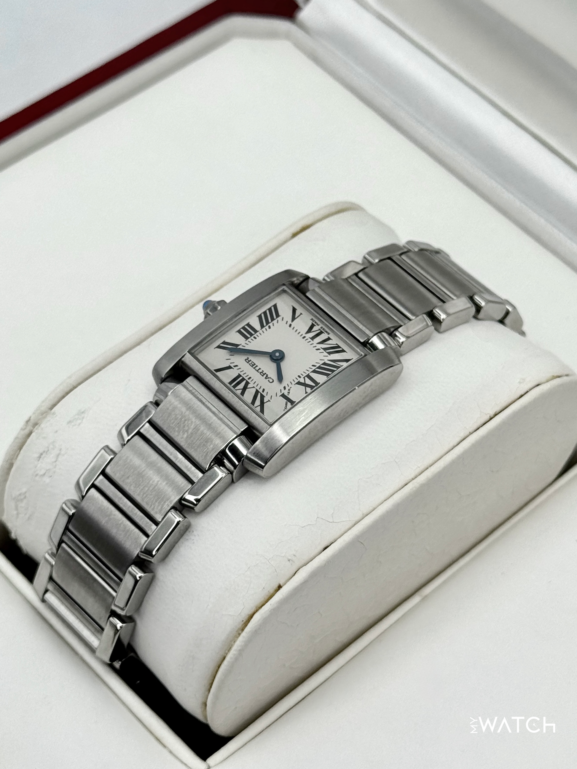 2001 Cartier Tank Francaise 20mm W51008Q3 Stainless Steel White Dial - MyWatchLLC