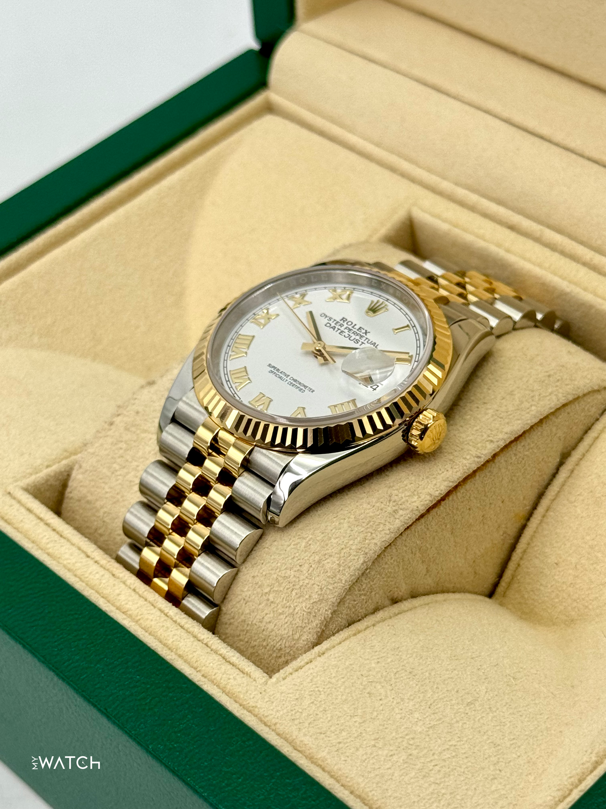 2018 Rolex Datejust 36mm 126233 Two-Tone Jubilee White Dial - MyWatchLLC