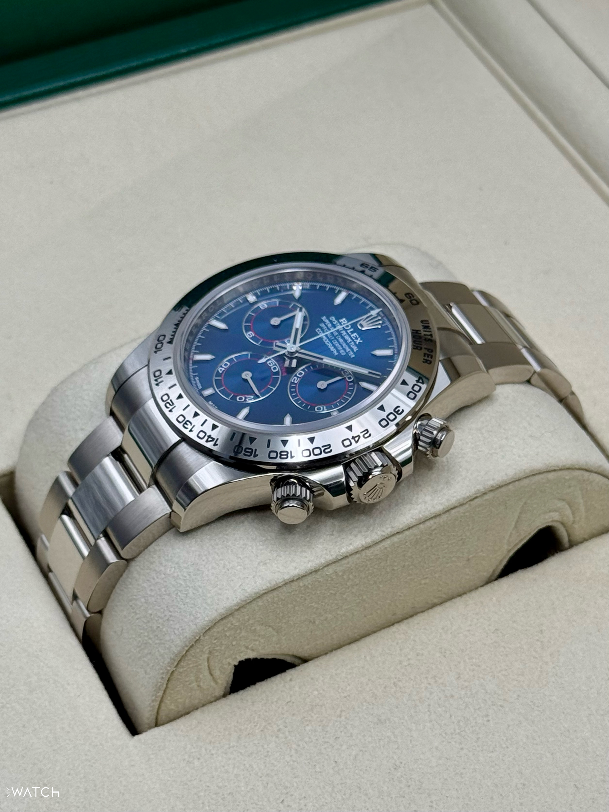 NEW 2025 Rolex Daytona 40mm 126509 White Gold Blue Dial - MyWatchLLC