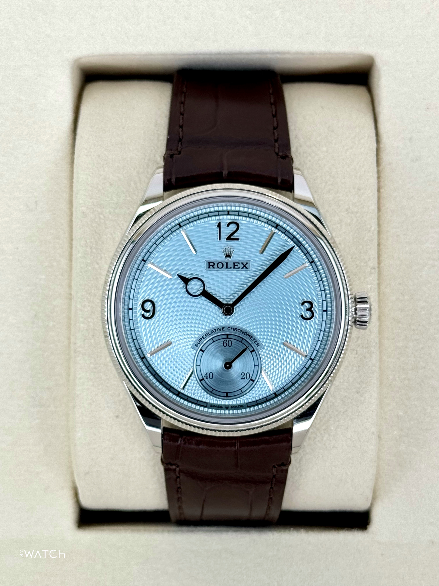 NEW 2025 Rolex 1908 39mm 52506 Platinum Ice Blue Dial