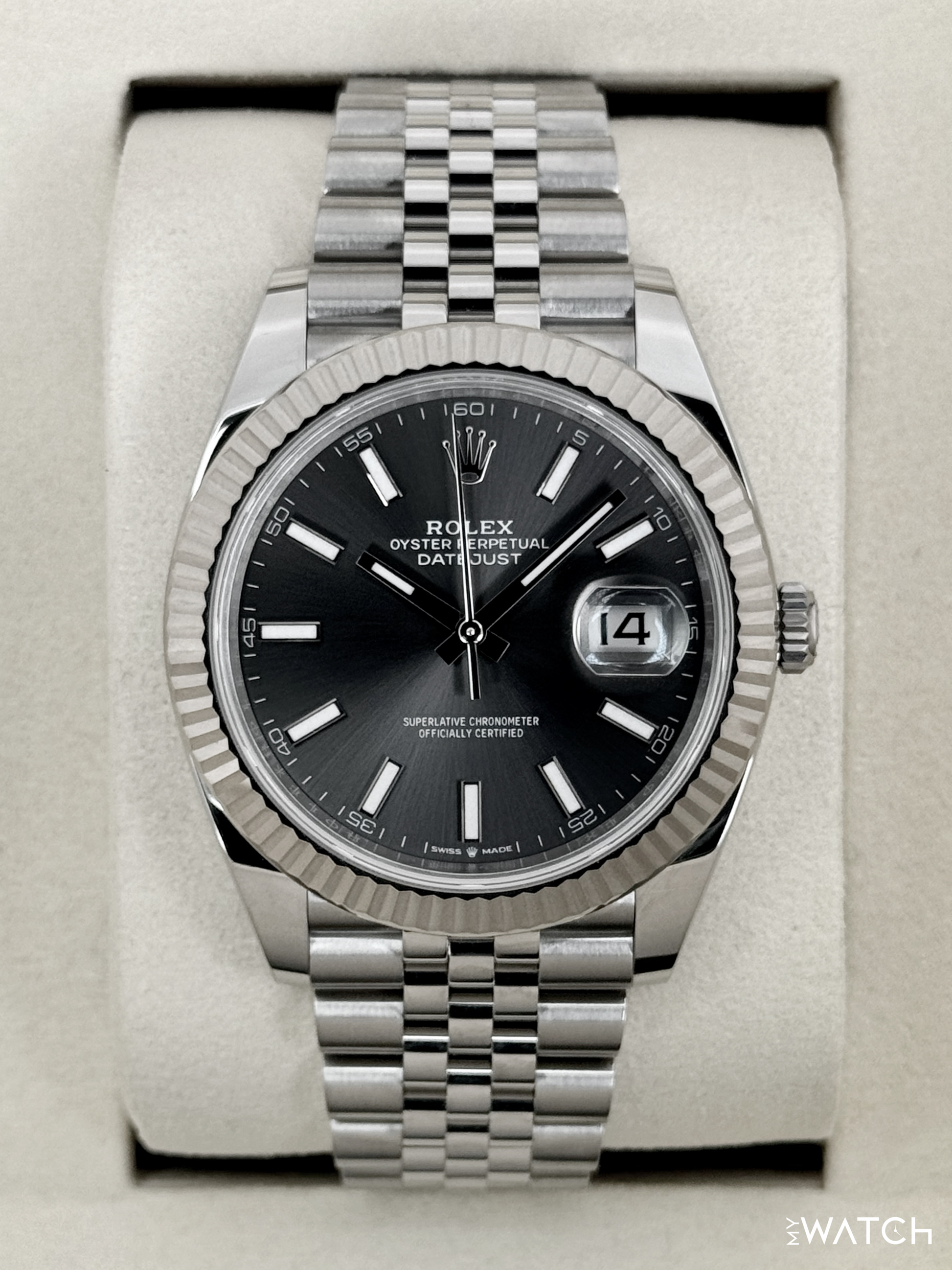 NEW 2026 Rolex Datejust 41mm 126334 Stainless Steel Jubilee Rhodium Dial - MyWatchLLC