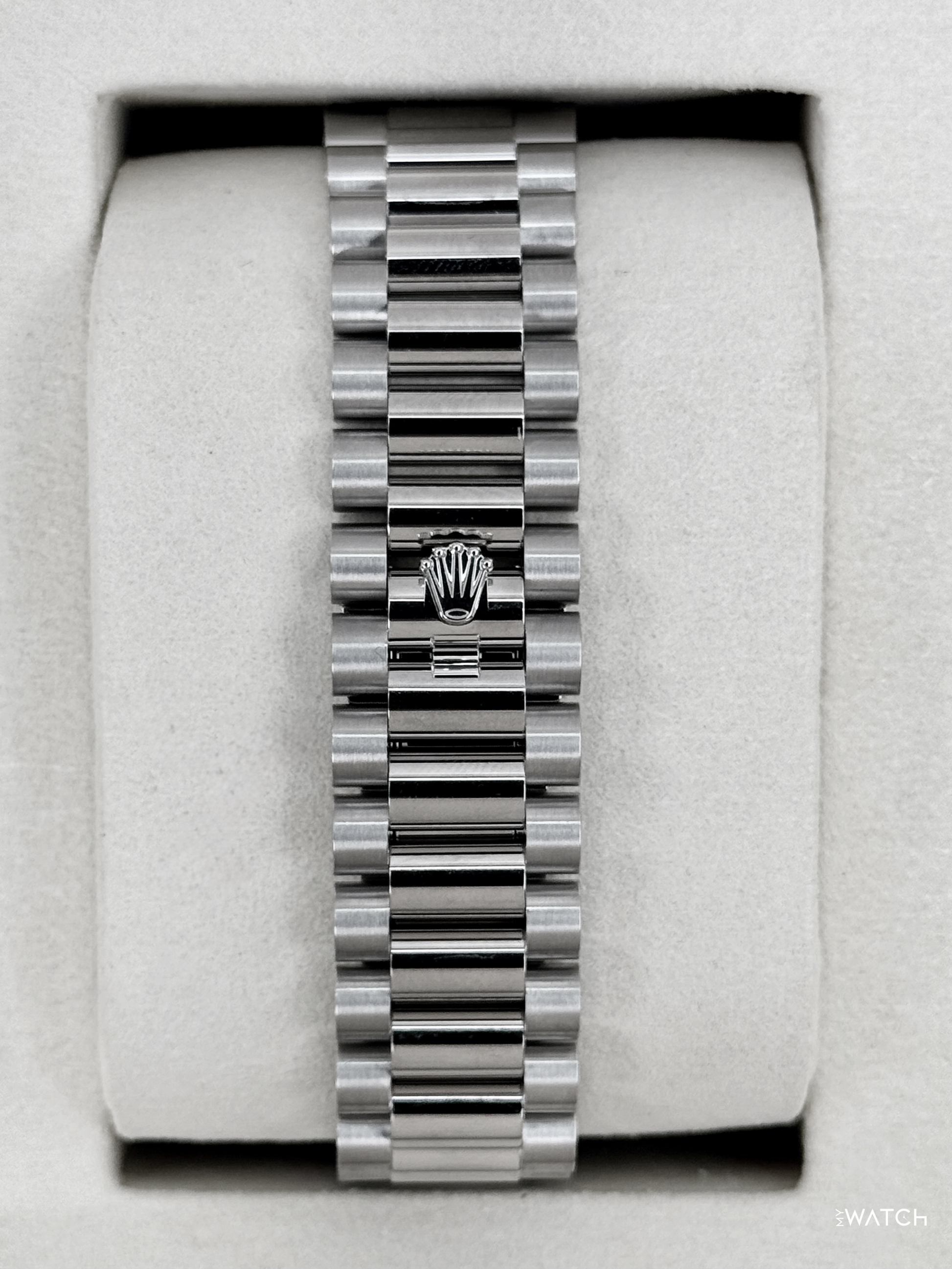 NEW 2026 Rolex Day-Date Platinum 36mm 128236 Ice Blue Roman Dial - MyWatchLLC