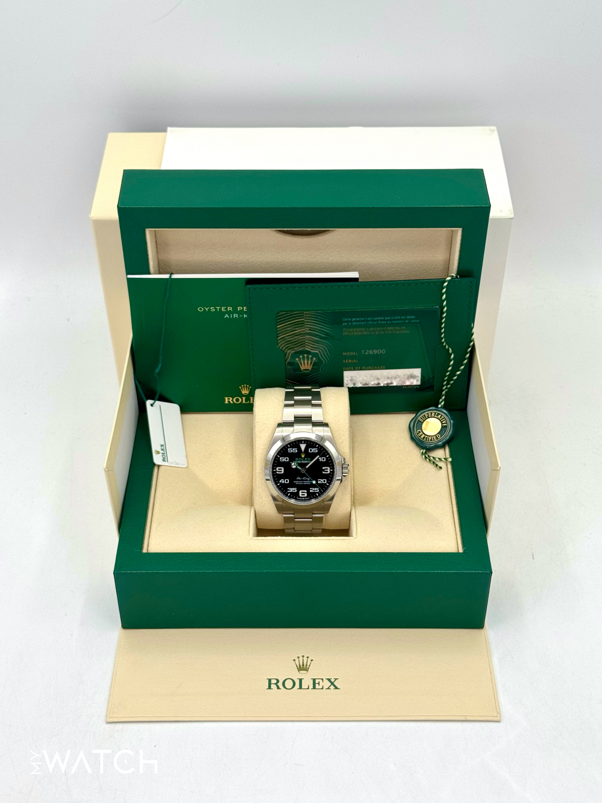 2024 Rolex Air-King 40mm 126900 Stainless Steel Black Dial - MyWatchLLC