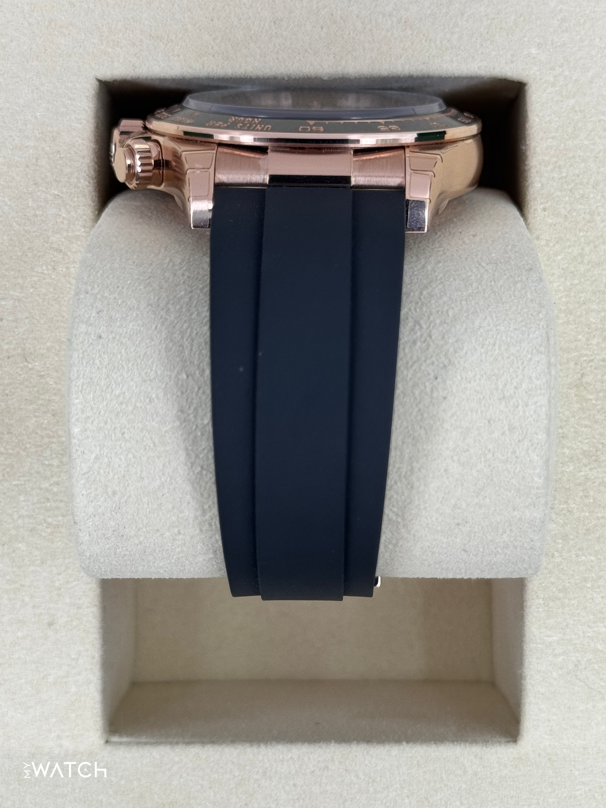 NEW 2025 Rolex Daytona 40mm 126515LN Rose Gold Oysterflex Black Dial (STICKERED) - MyWatchLLC