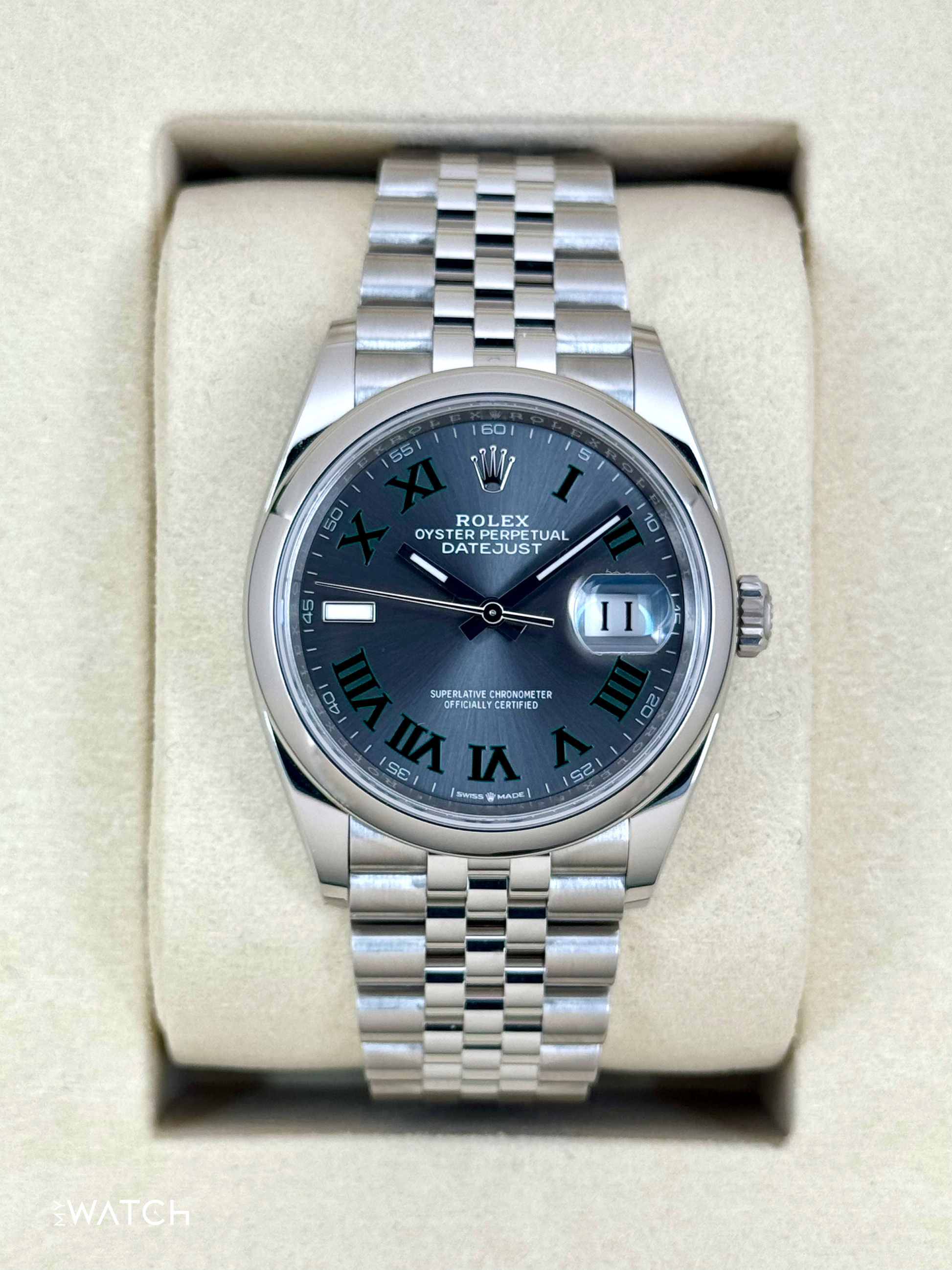 NEW 2025 Rolex Datejust 36mm 126200 Jubilee Wimbledon Dial - MyWatchLLC