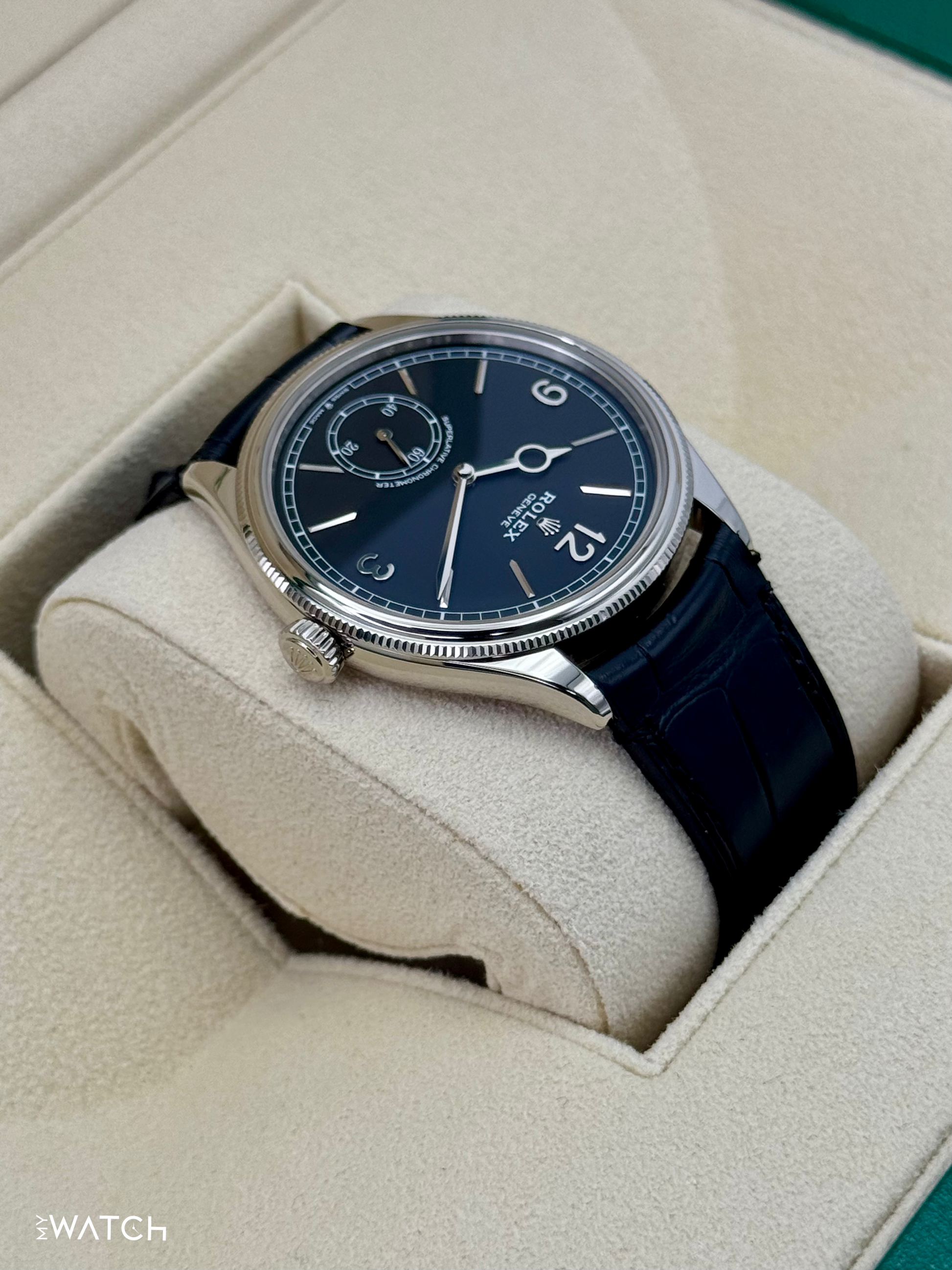 NEW 2025 Rolex 1908 39mm 52509 18kt White Gold Black Dial - MyWatchLLC