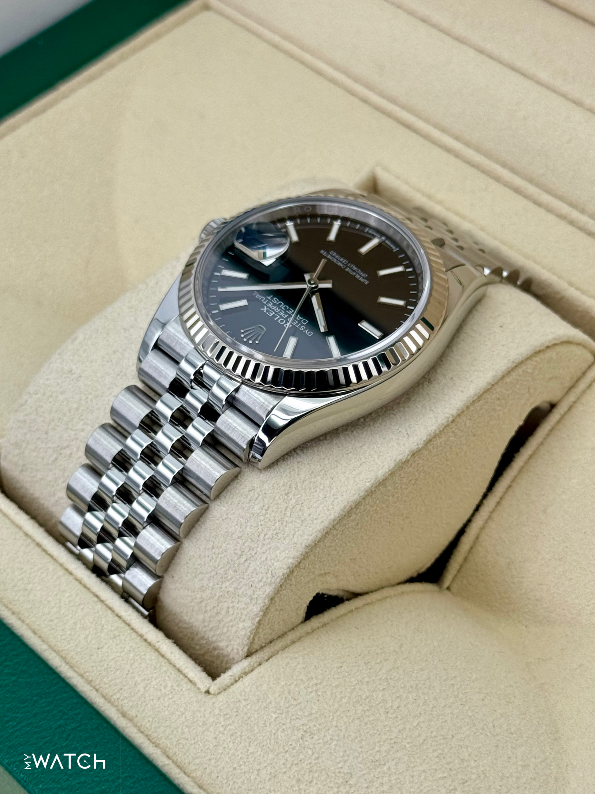 2024 Rolex Datejust 36mm 126234 Stainless Steel Jubilee Black Dial - MyWatchLLC