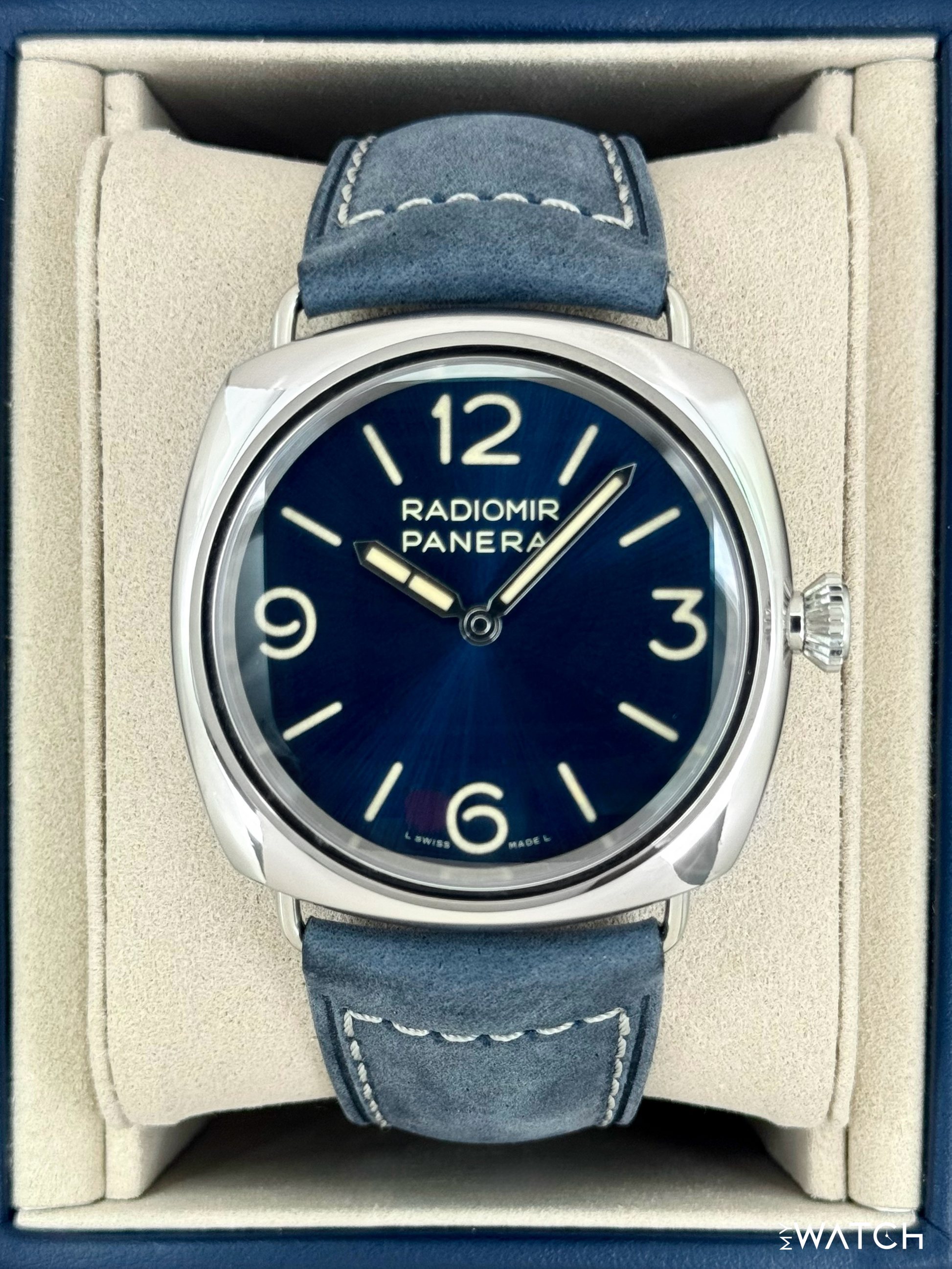 2026 Panerai Radiomir Officine 44mm PAM01383 Stainless Steel Blue Dial - MyWatchLLC