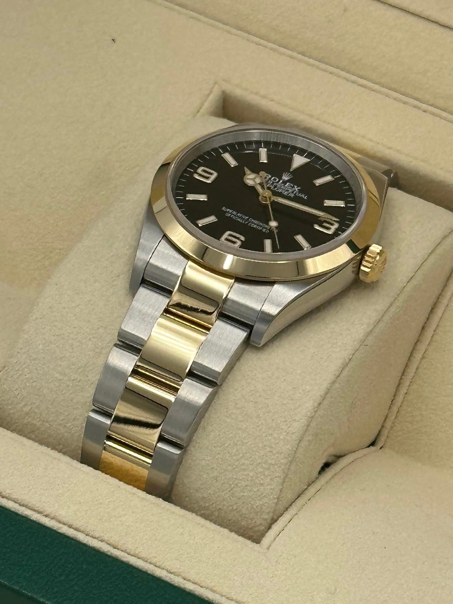 2021 Rolex Explorer 36mm 124273 Two-Tone Stainless Steel/Gold Black Dial - MyWatchLLC