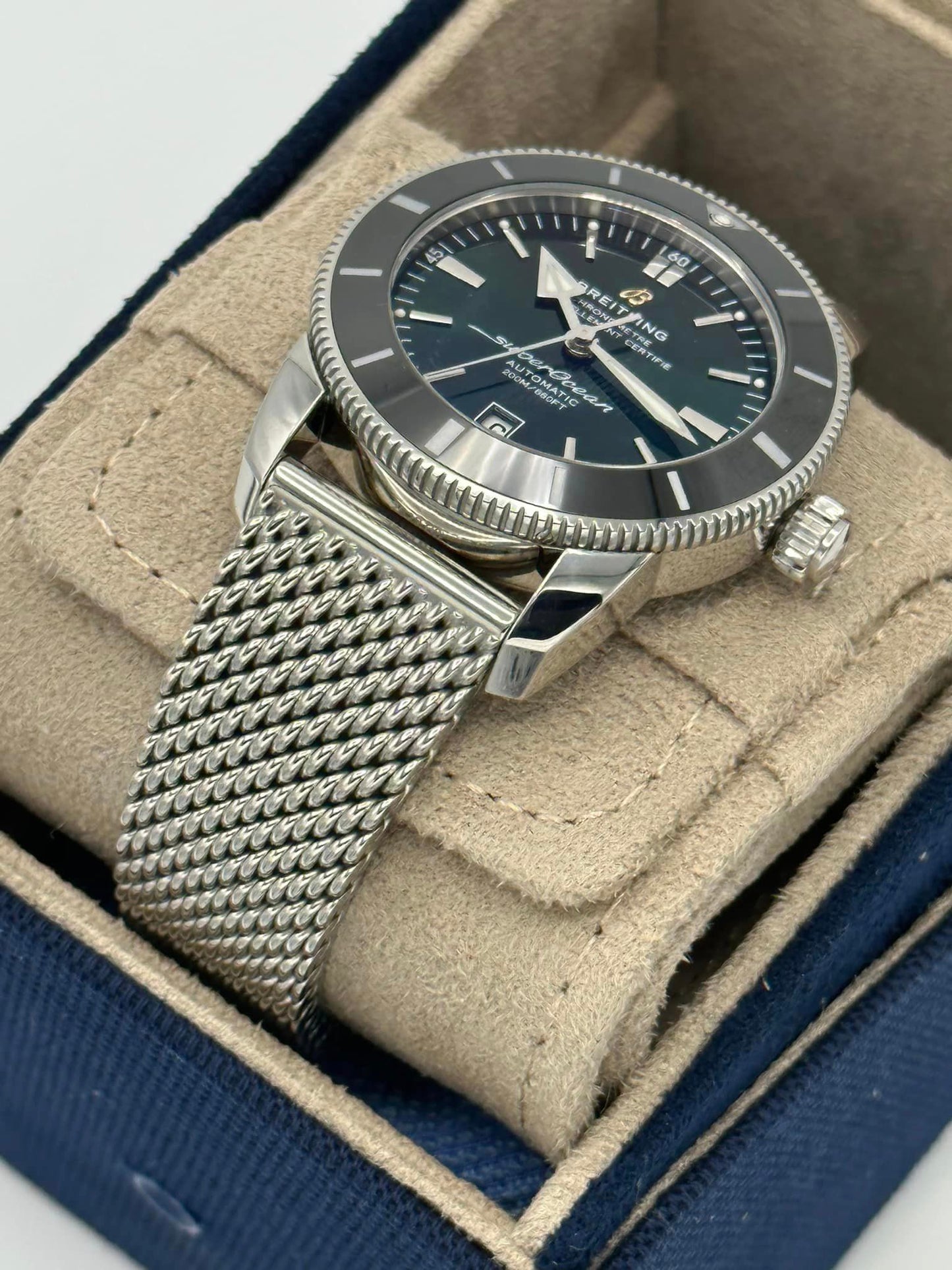 2023 Breitling Superocean Heritage 42mm AB2010 Stainless Steel Green Dial - MyWatchLLC