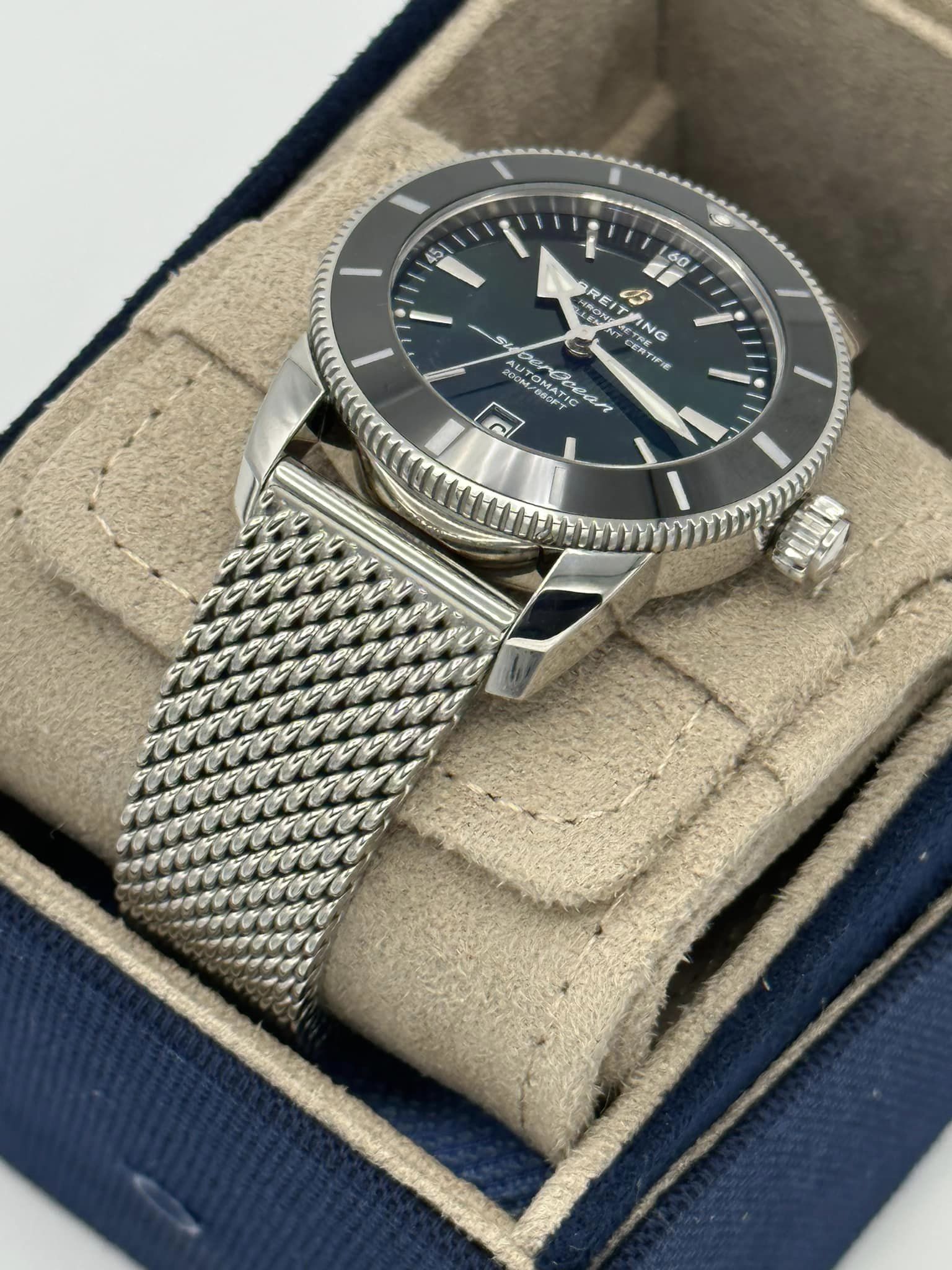 2023 Breitling Superocean Heritage 42mm AB2010 Stainless Steel Green Dial - MyWatchLLC