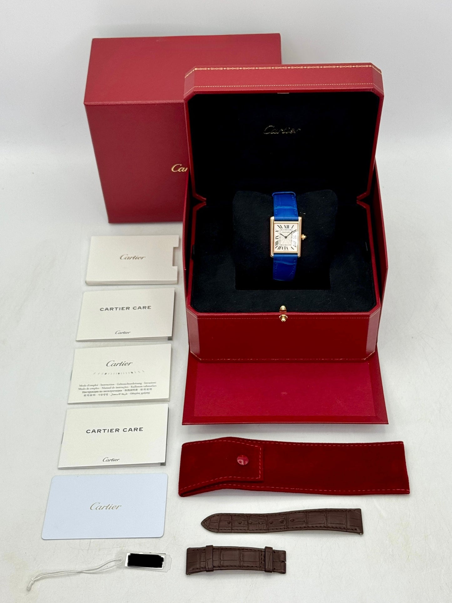 2023 Cartier Tank Louis Cartier Large 33.7mm WGTA0011 Rose Gold Silver Dial