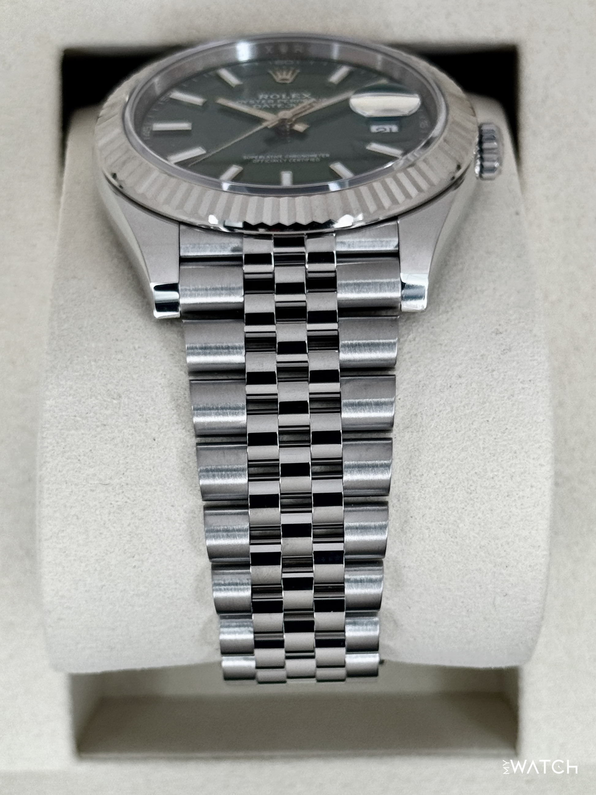 NEW 2026 Rolex Datejust 41mm 126334 Jubilee Green Dial - MyWatchLLC