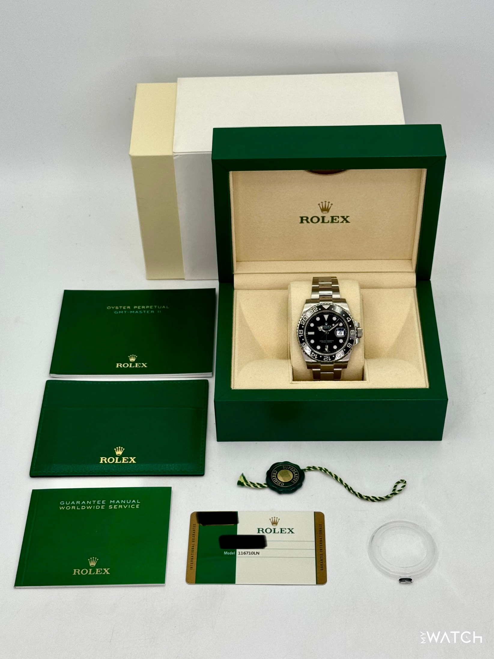 2018 Rolex GMT-Master II 40mm 116710LN Stainless Steel Black Dial - MyWatchLLC