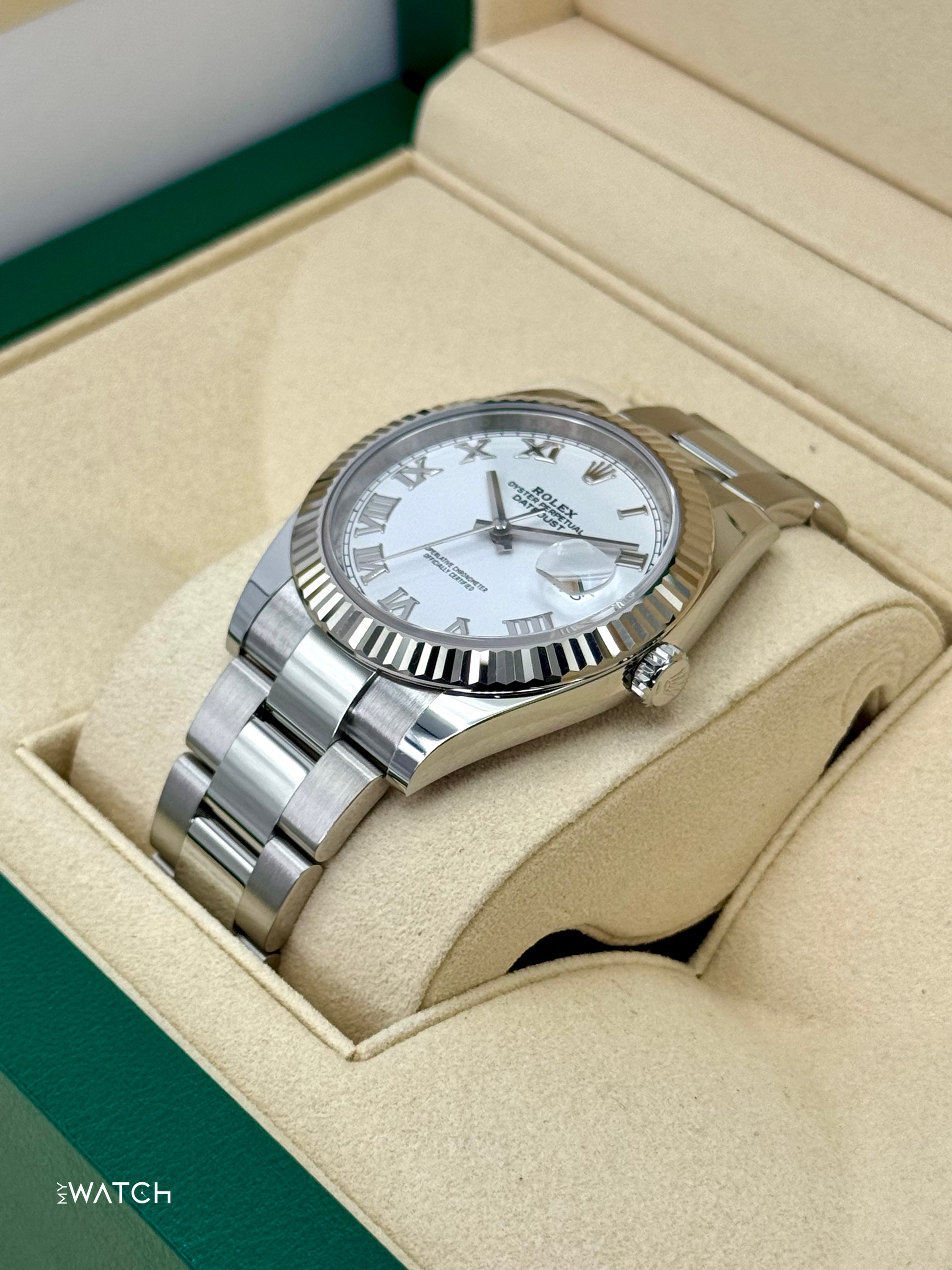2019 Rolex Datejust 41mm 126334 Stainless Steel Oyster White Dial - MyWatchLLC