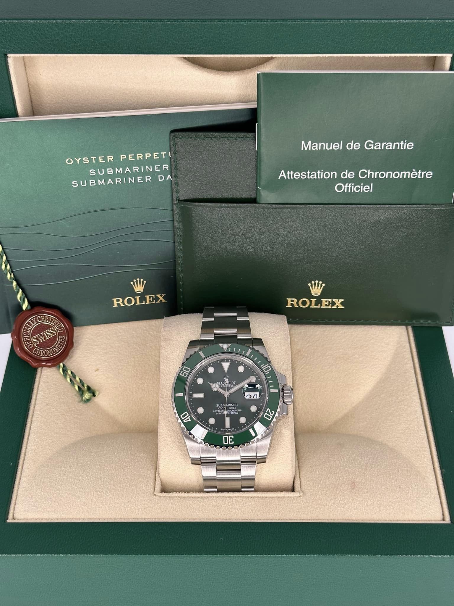 Submariner Date "Hulk" 40mm 116610LV Stainless Steel Green Dial - MyWatchLLC