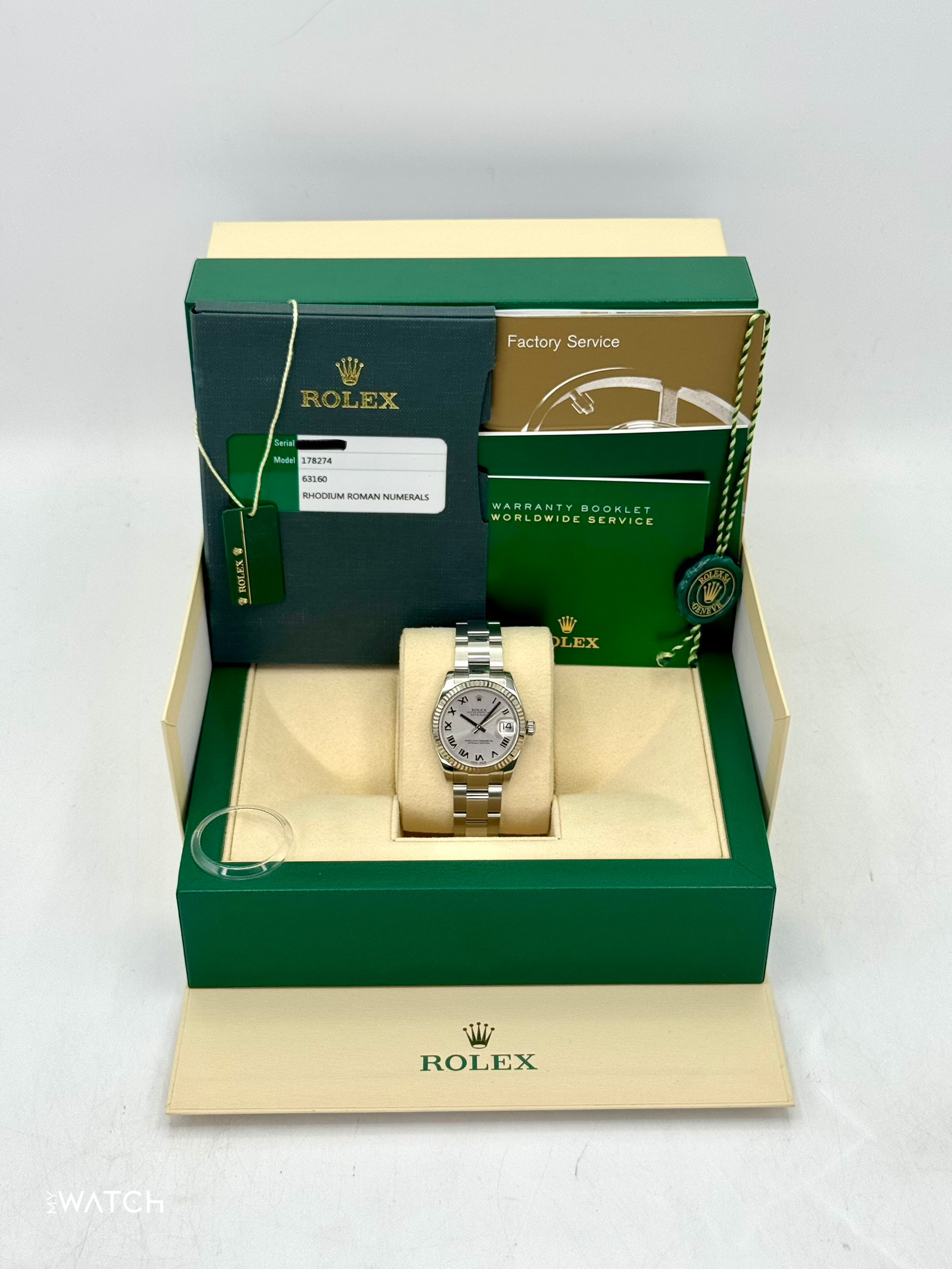 2015 Rolex Datejust 31mm 178274 Stainless Steel Oyster Silver Dial - MyWatchLLC