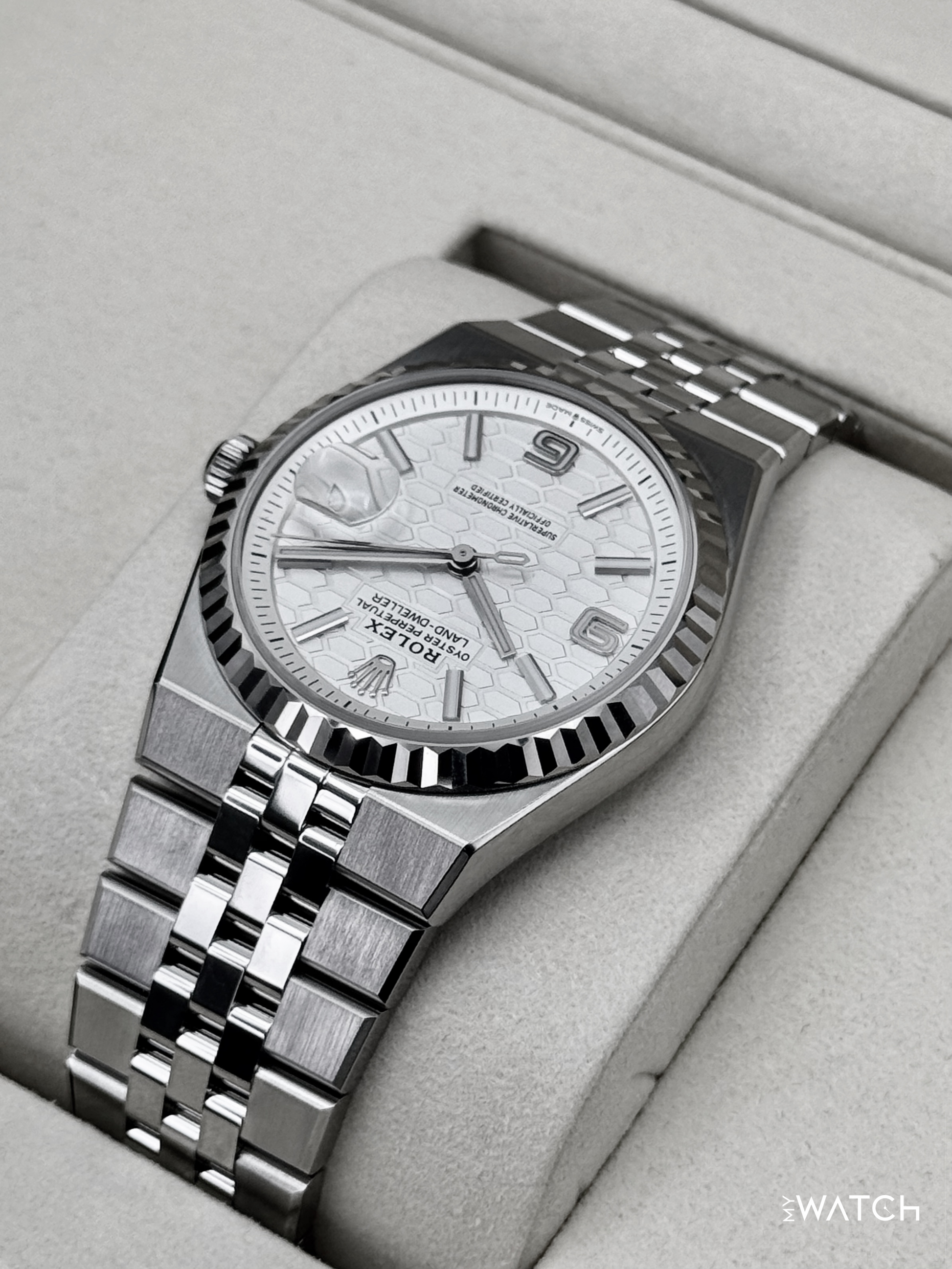 NEW 2026 Rolex Land-Dweller 36mm 127234 Stainless Steel Flat Jubilee White Dial - MyWatchLLC