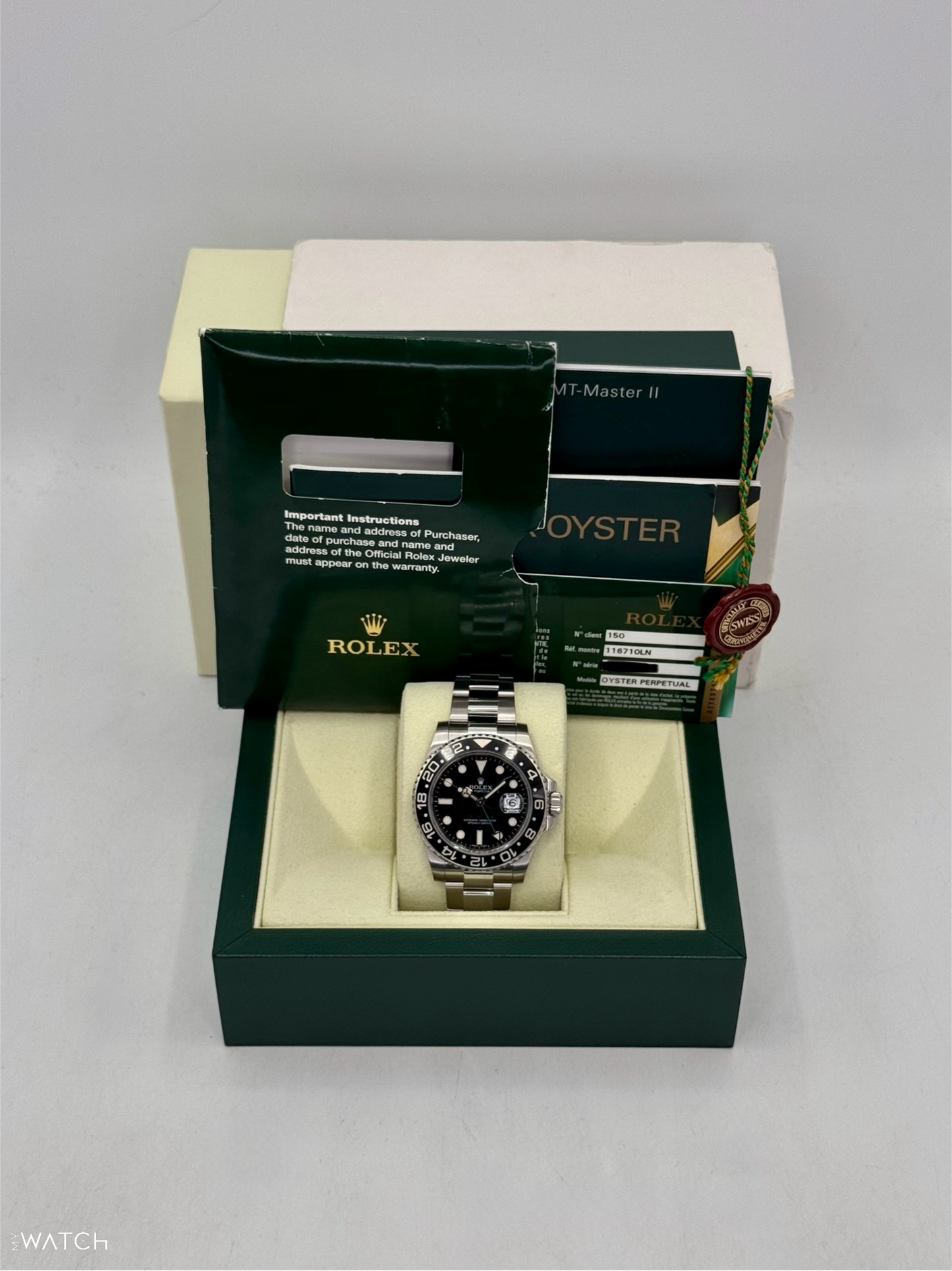 2011 Rolex GMT-Master II 40mm 116710LN Stainless Steel Black Dial