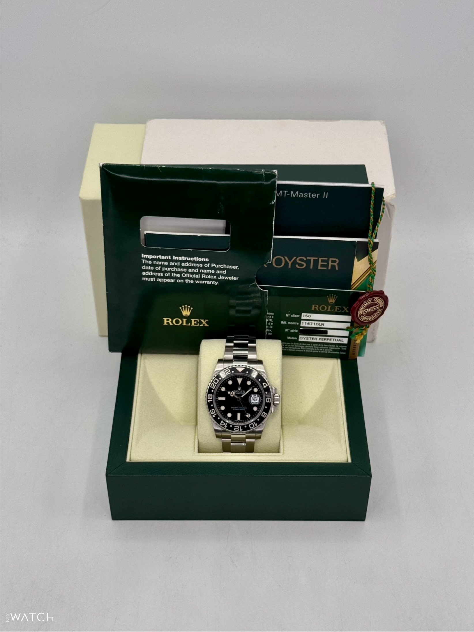 2011 Rolex GMT-Master II 40mm 116710LN Stainless Steel Black Dial - MyWatchLLC