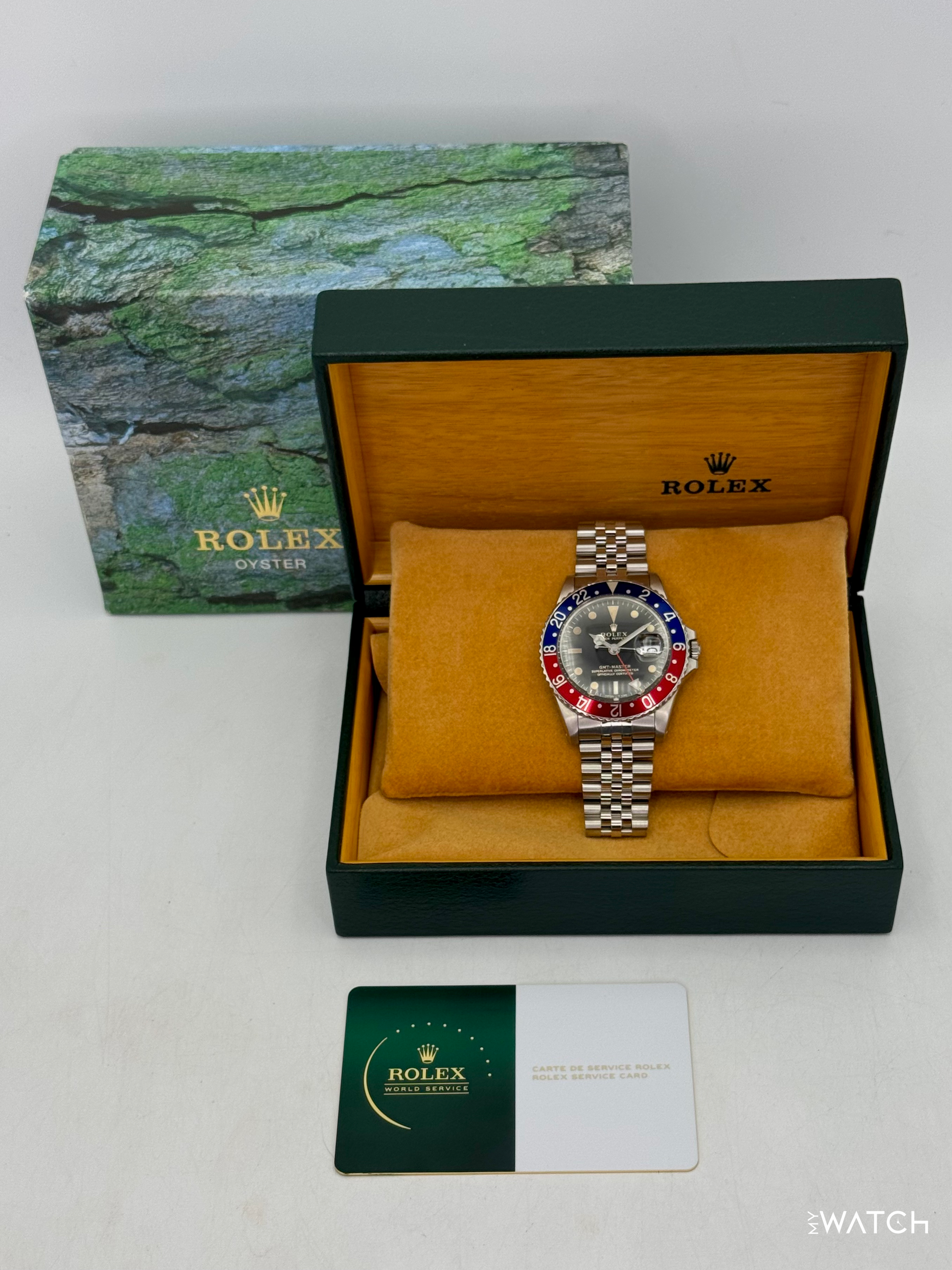 1966 Rolex GMT-Master "Pepsi" 40mm 1675 Stainless Steel Jubilee Black Dial - MyWatchLLC