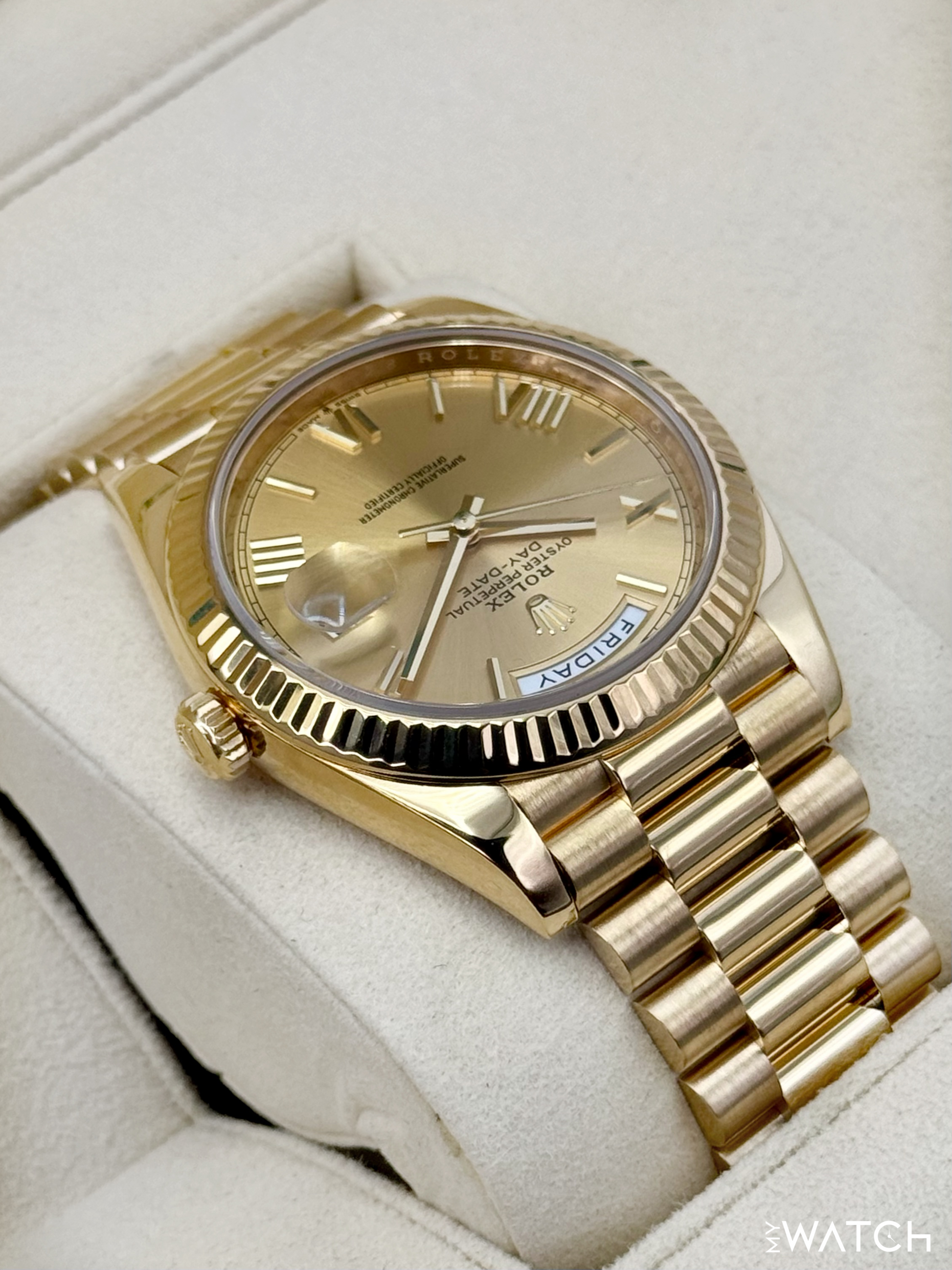 2022 Rolex Day-Date 40mm 228238 Presidential Champagne Dial - MyWatchLLC