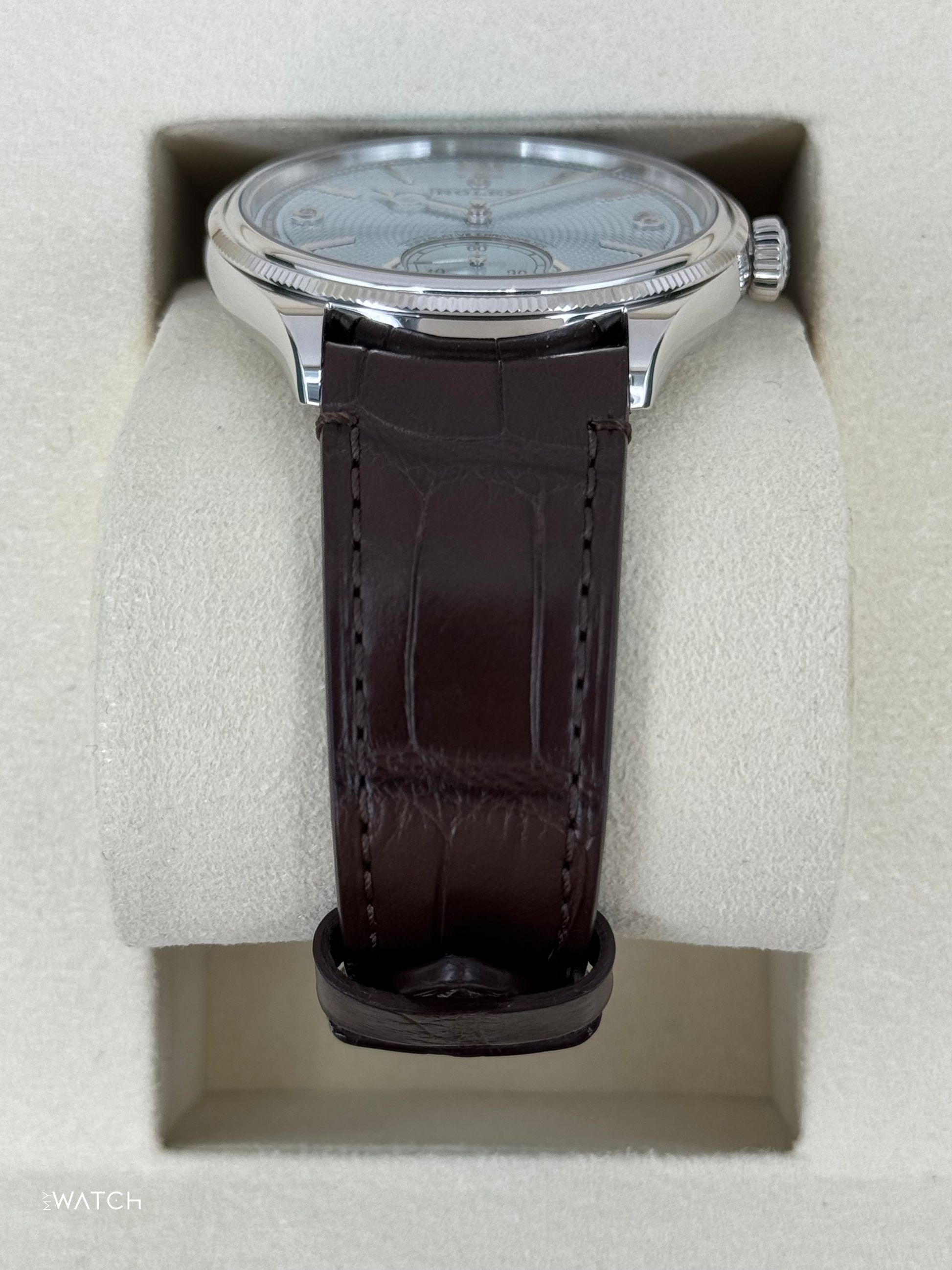 NEW 2025 Rolex 1908 39mm 52506 Platinum Ice Blue Dial - MyWatchLLC