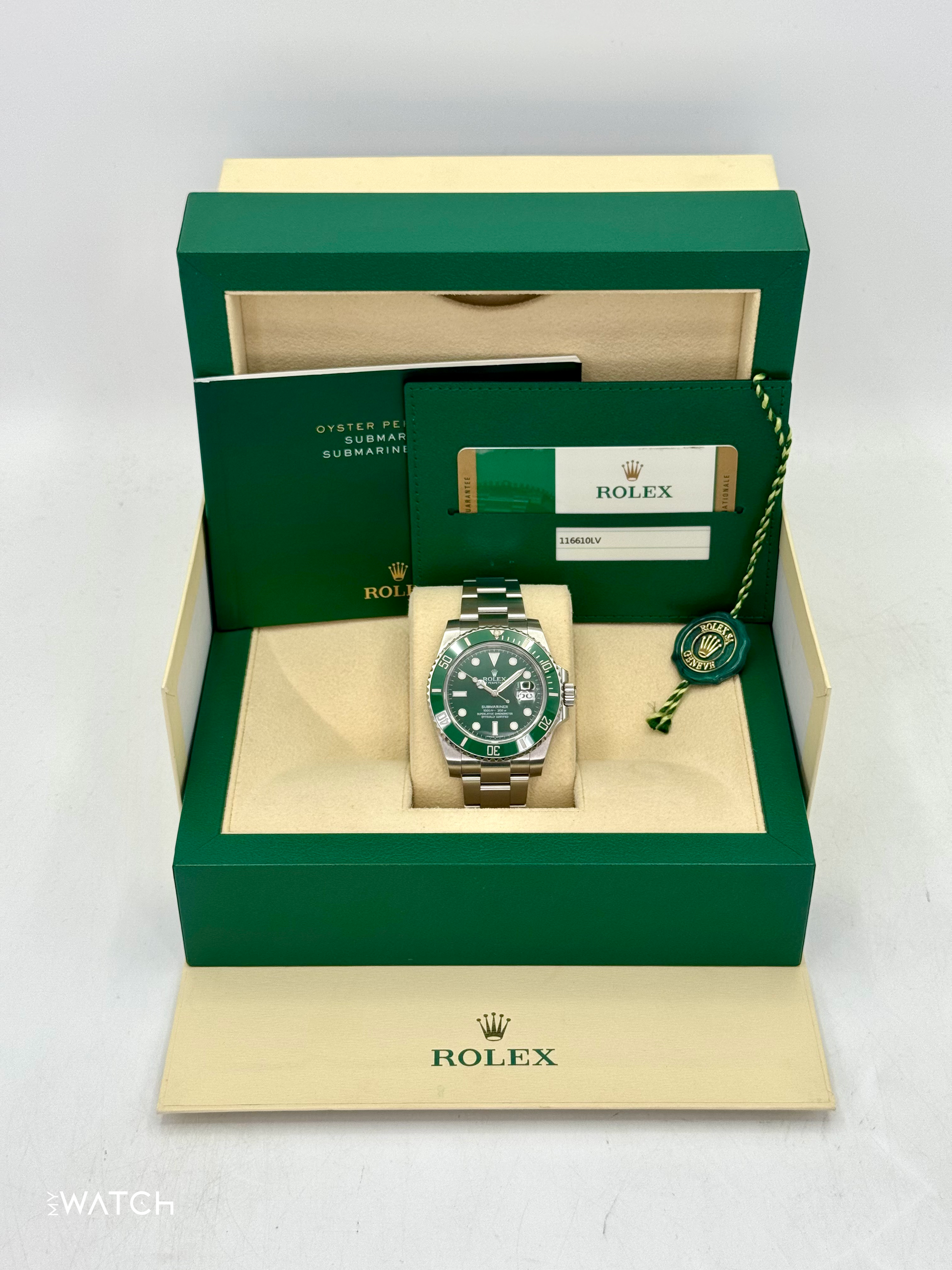 2016 Rolex Submariner “Hulk” 40mm 116610LV Green Dial - MyWatchLLC
