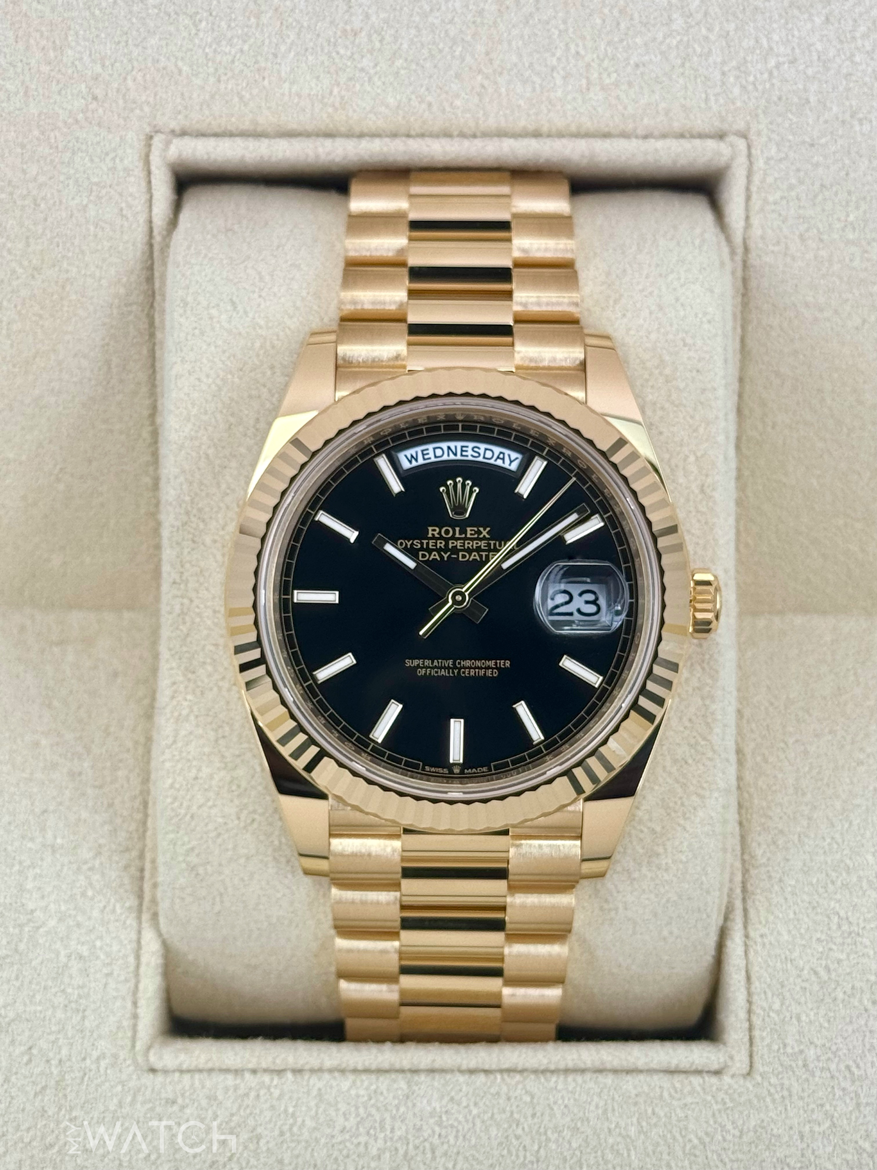 ランキング2024 2025 NEW Rolex Dial Black Presidential 228238 40mm Day-Date コレクション