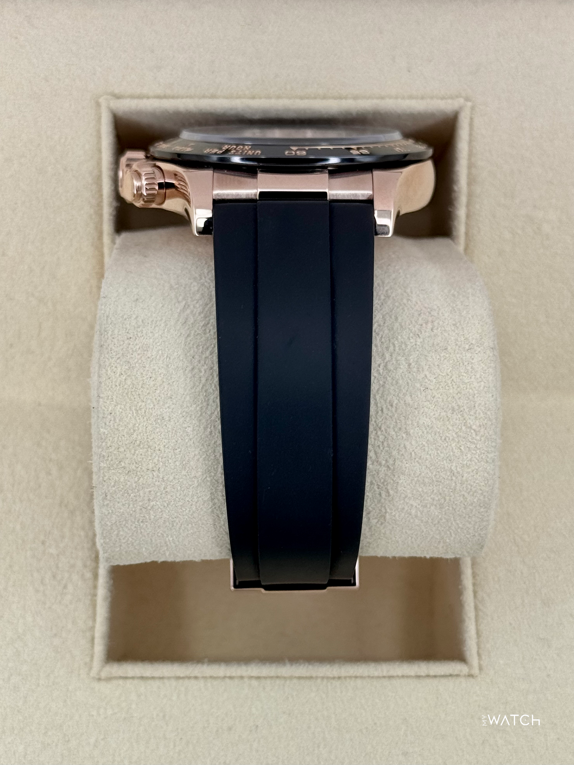 2022 Rolex Daytona 40mm 116515LN Rose Gold Oysterflex Meteorite Dial - MyWatchLLC