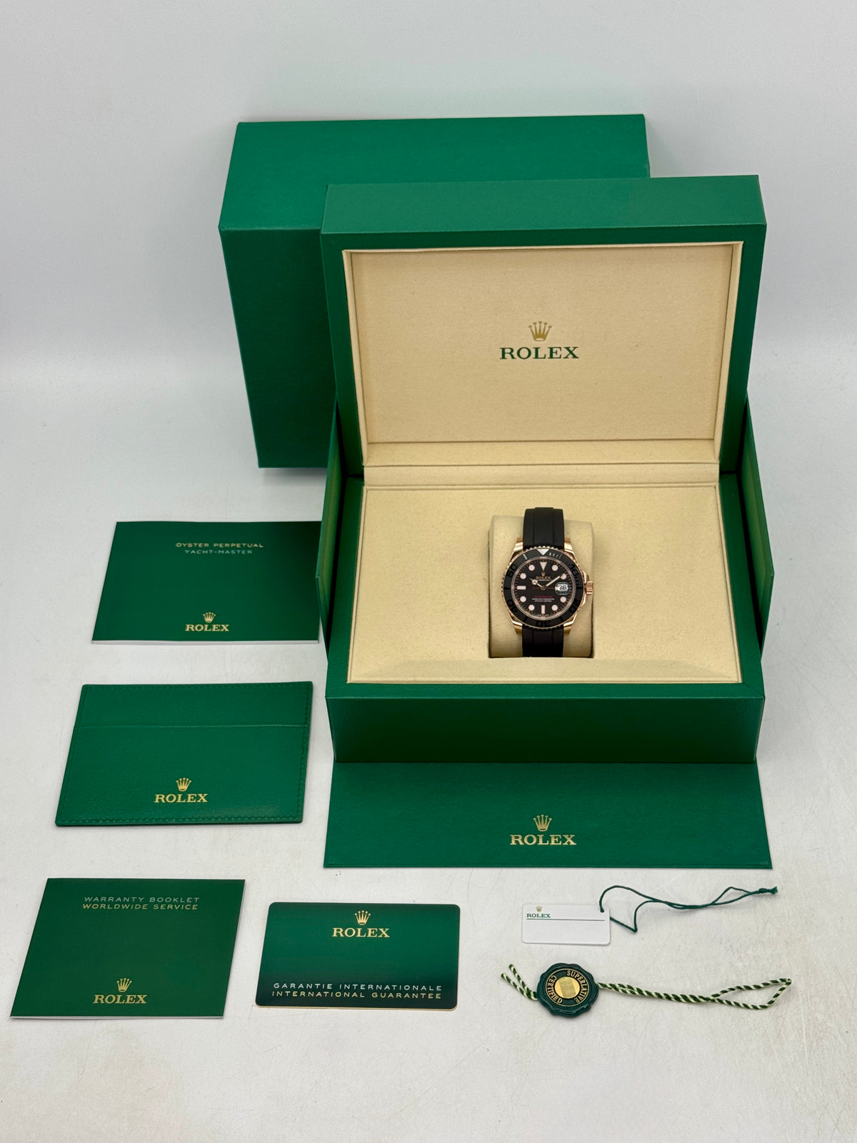 NEW 2026 Rolex Yacht-Master 40mm 126655 Rose Gold Oysterflex Black Dial
